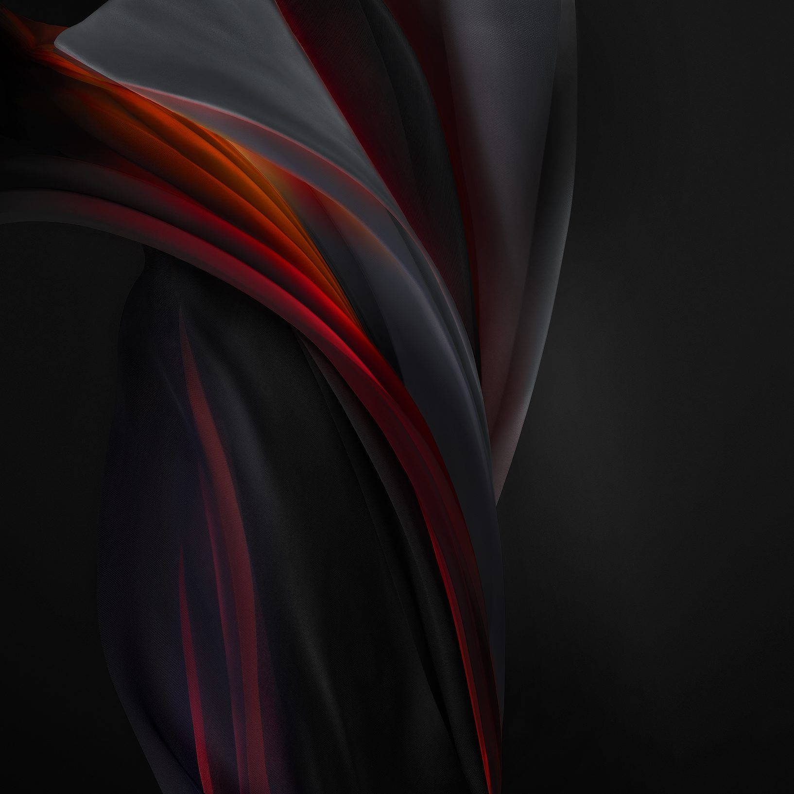 iOS 15, red, black, HD Desktop Wallpaper