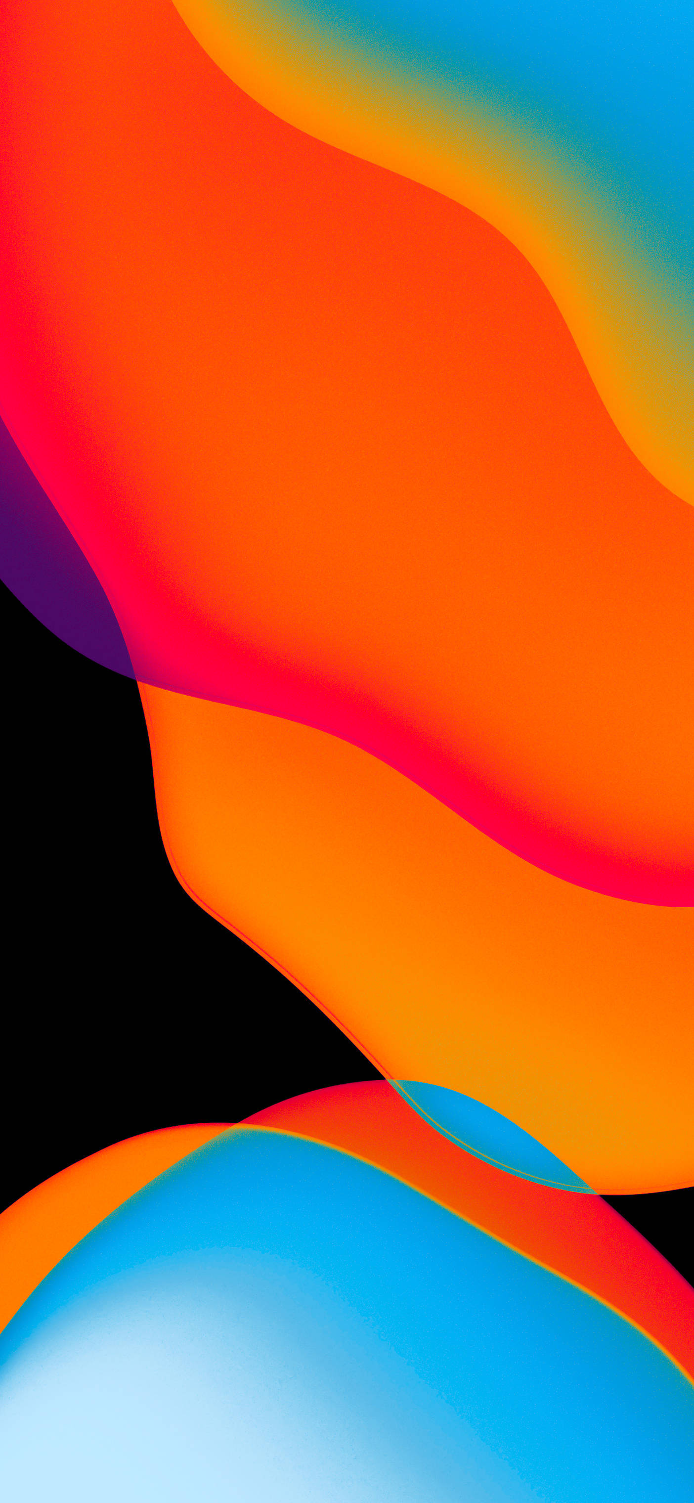 iOS 15, pastel colors, orange, 2K Phone Wallpaper