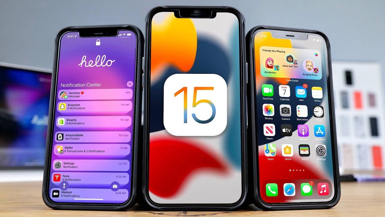iPhone, iOS 15, notification center widgets, HD Desktop Wallpaper