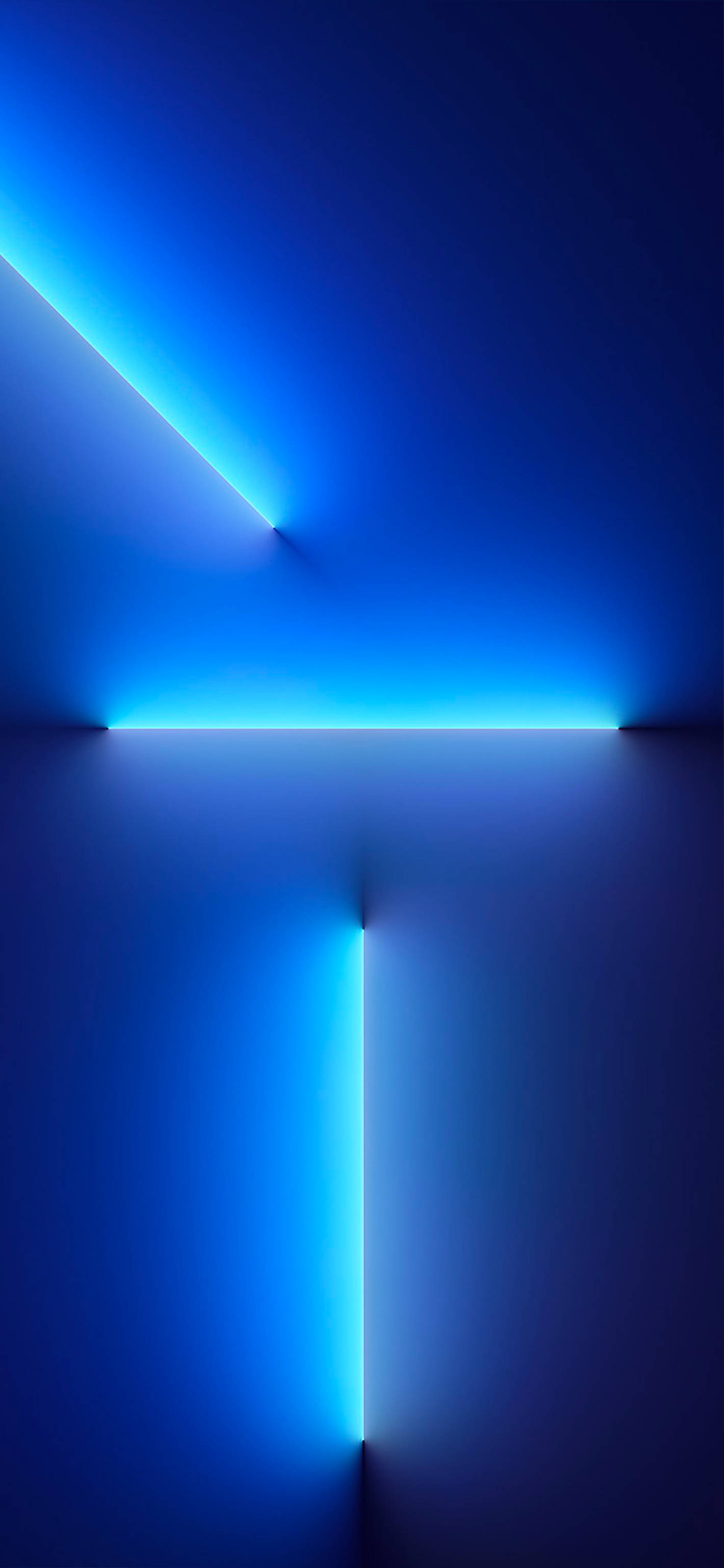 neon blue lights, iOS 16, glowing blue neon lines, 2K Phone Wallpaper