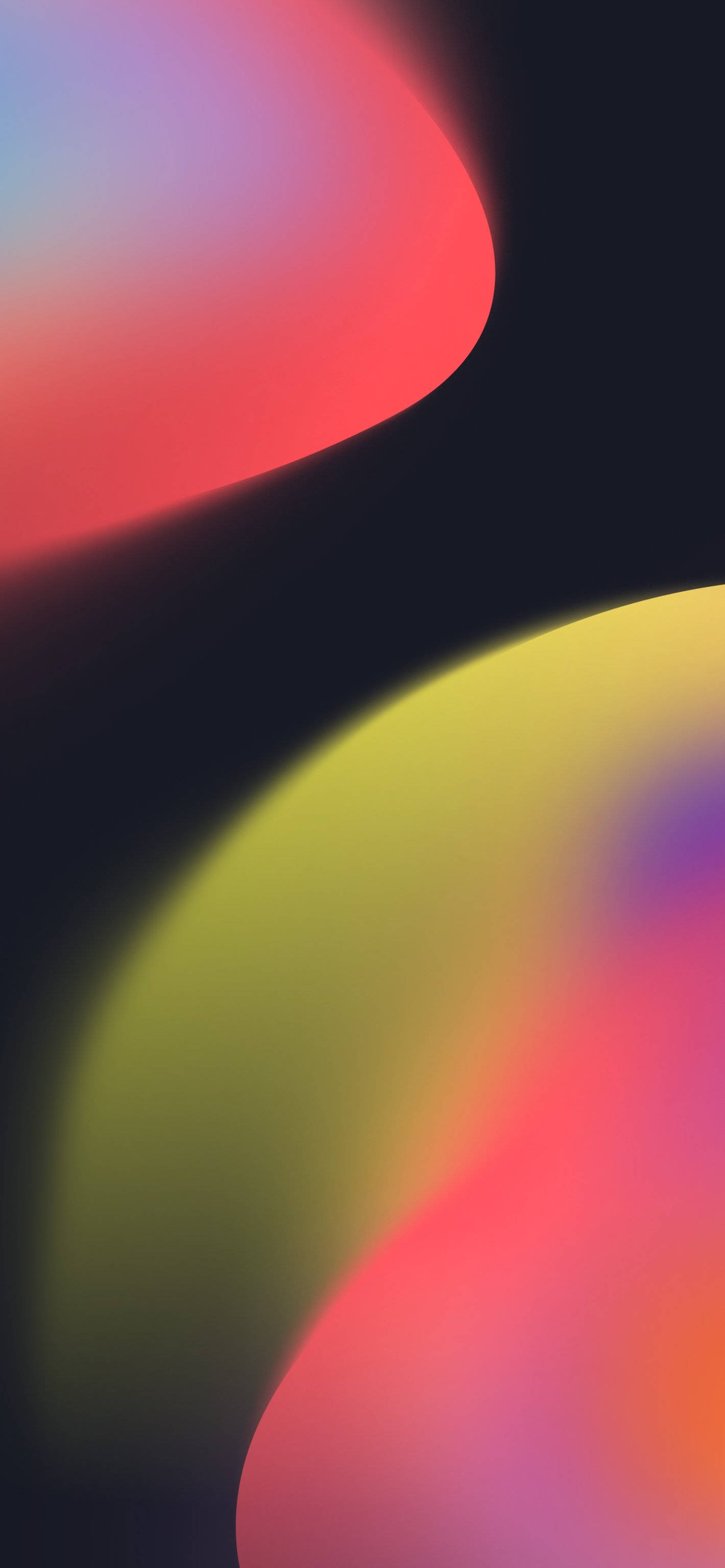 glowing gradient, iOS 16, red, 2K Phone Wallpaper