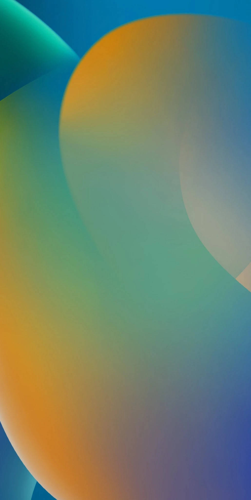 iOS 16, teal, orange, Full HD Phone Wallpaper