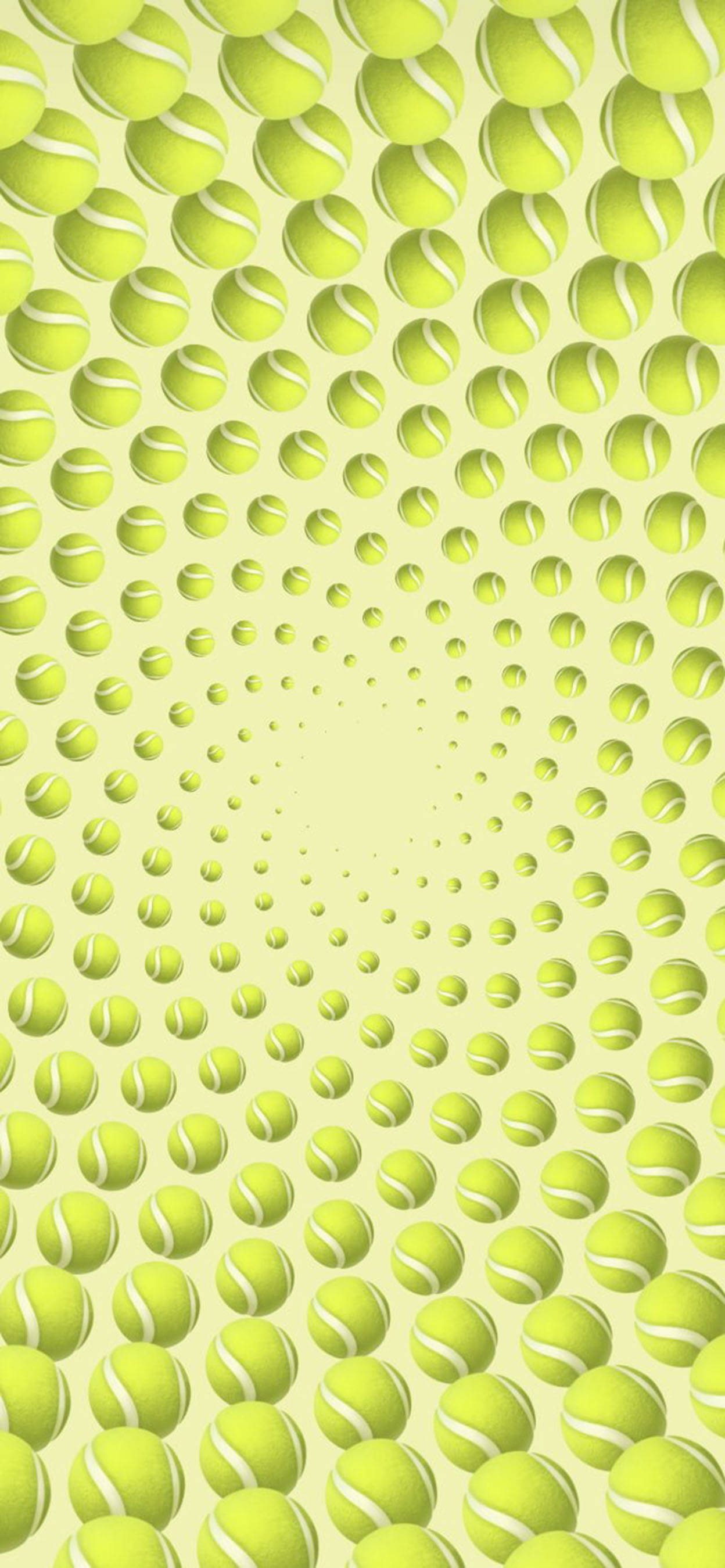 Baseballs Pattern iOS 16, bright yellow, soft cream, 2K Phone Wallpaper