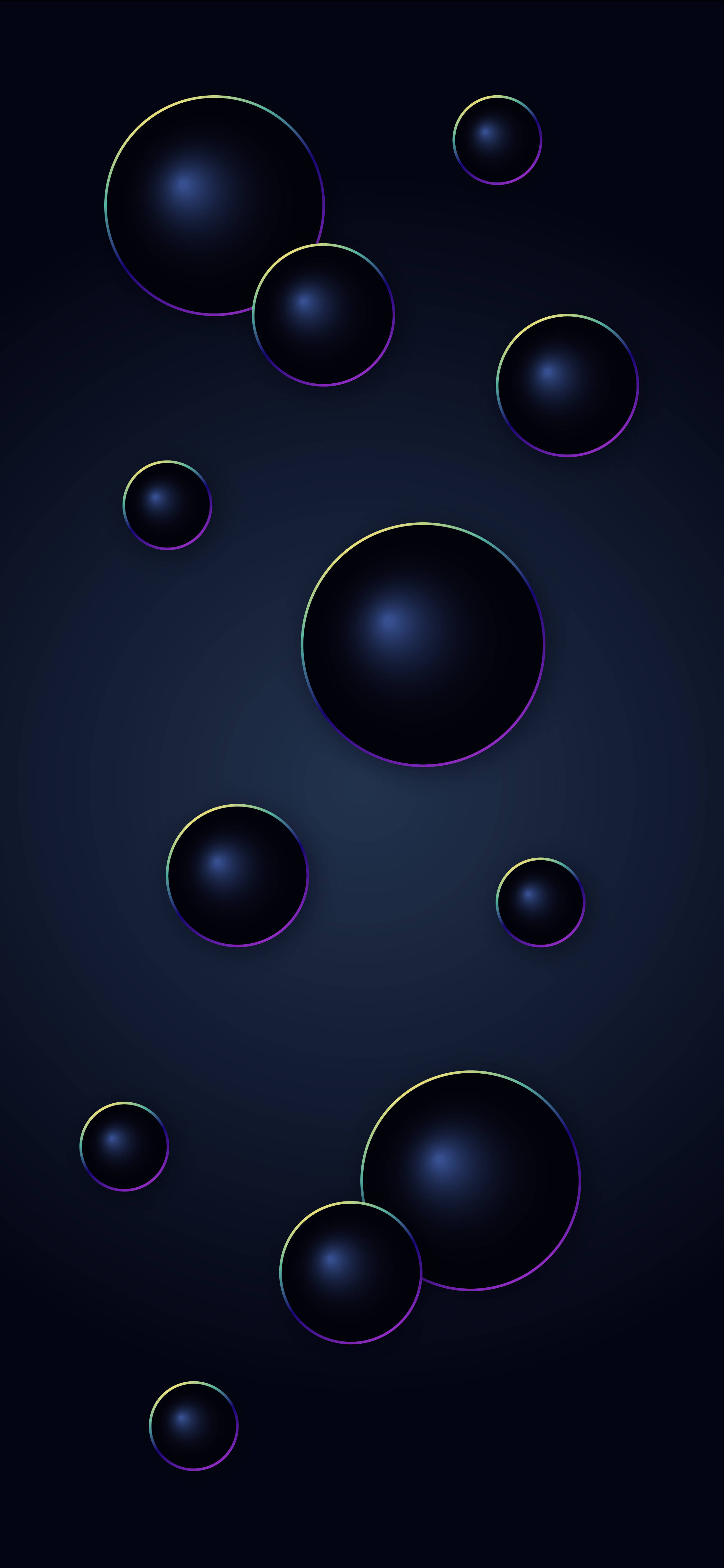 dark spheres, iOS 16, glossy spheres, 4K Phone Wallpaper