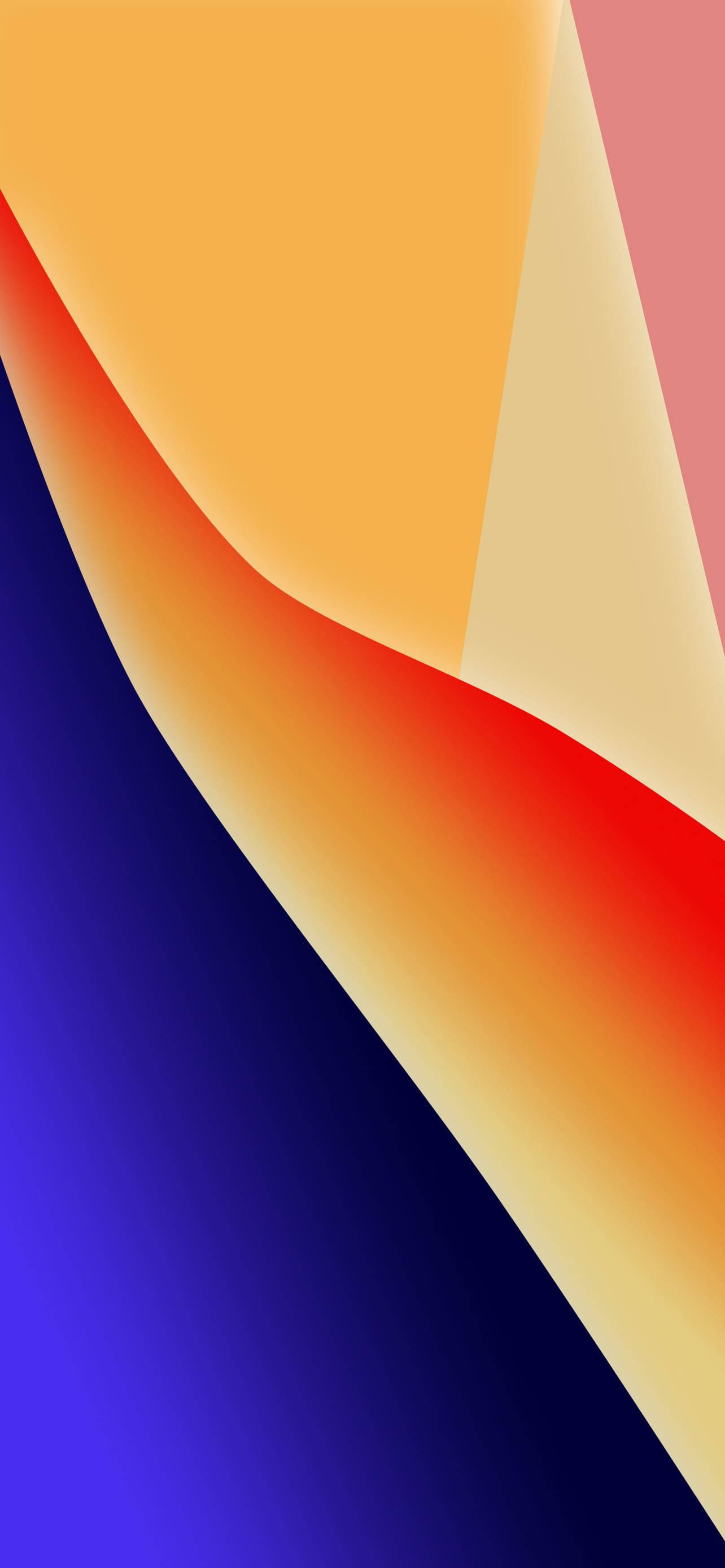 glossy purple, yellow, iOS 16, 2K Phone Wallpaper