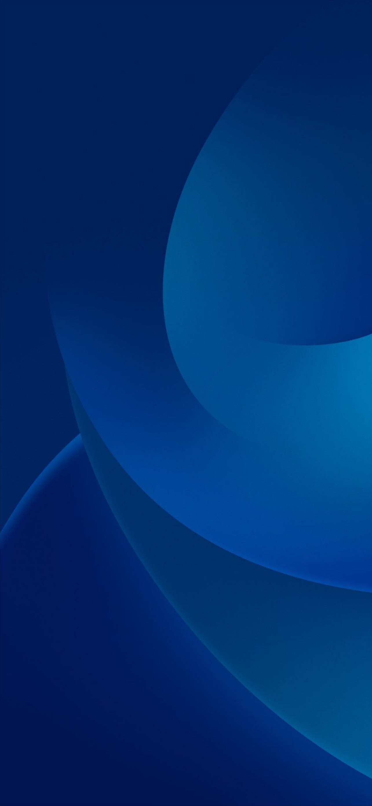 iOS 16, blue aesthetic, abstract shapes, 2K Phone Wallpaper