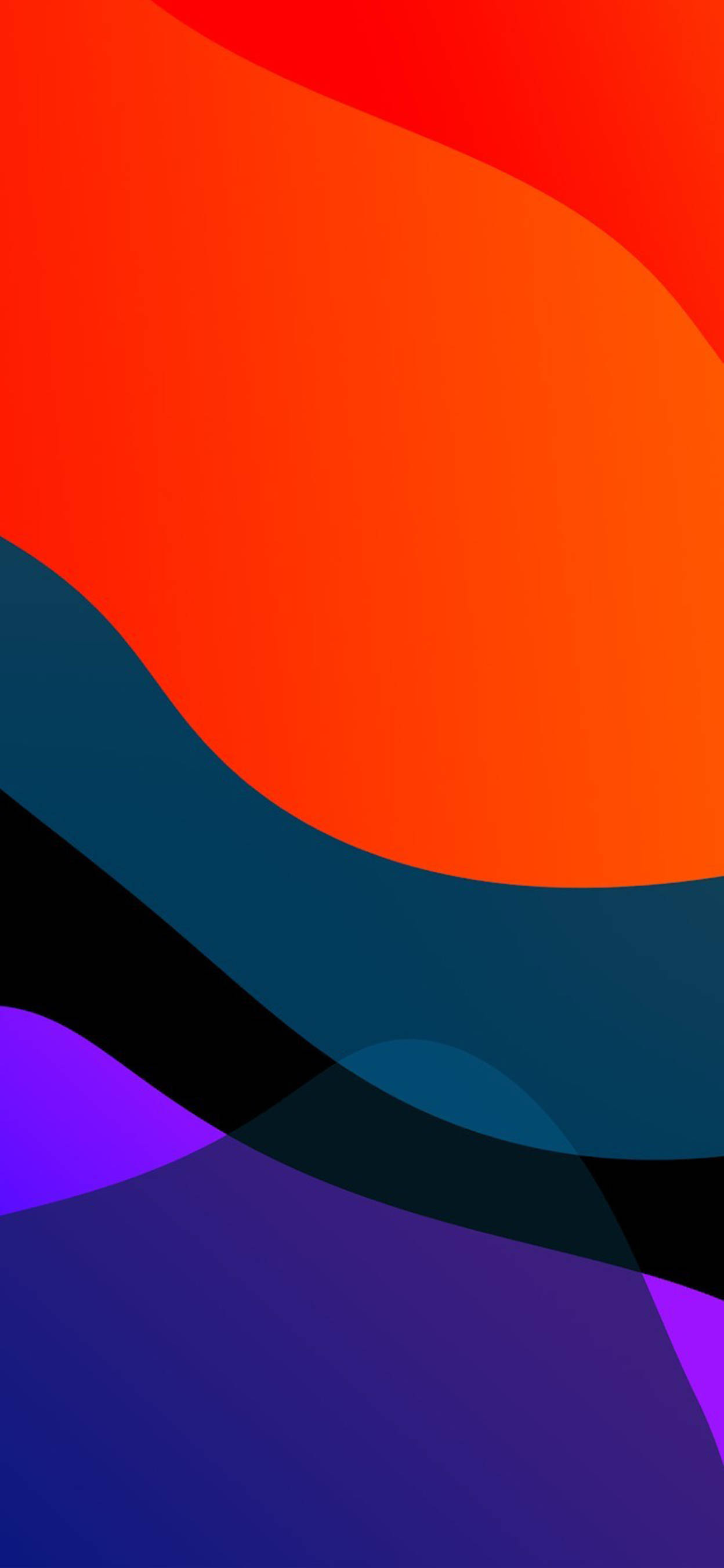 iOS 16, orange, red, 2K Phone Wallpaper