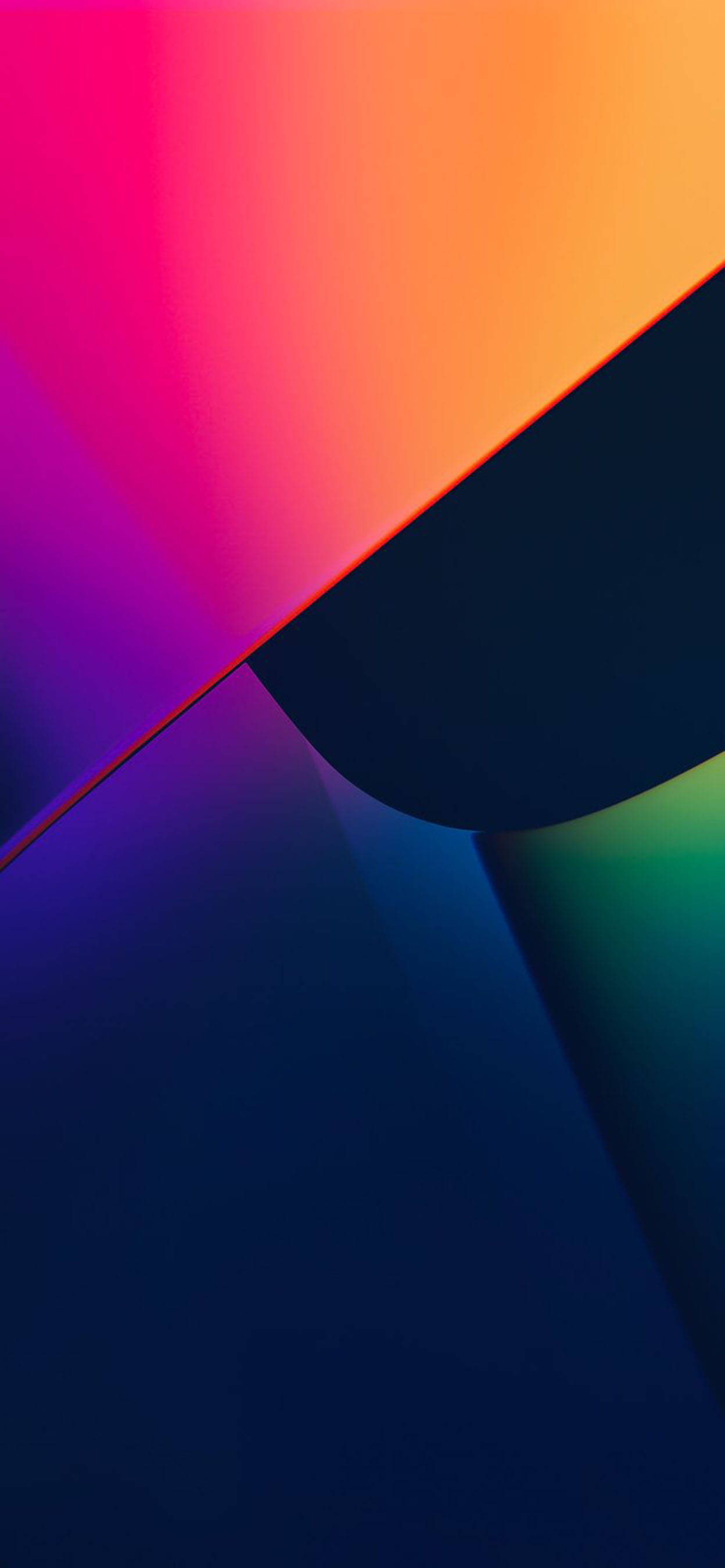 geometric concept, iOS 16, vibrant abstract gradient, 2K Phone Wallpaper