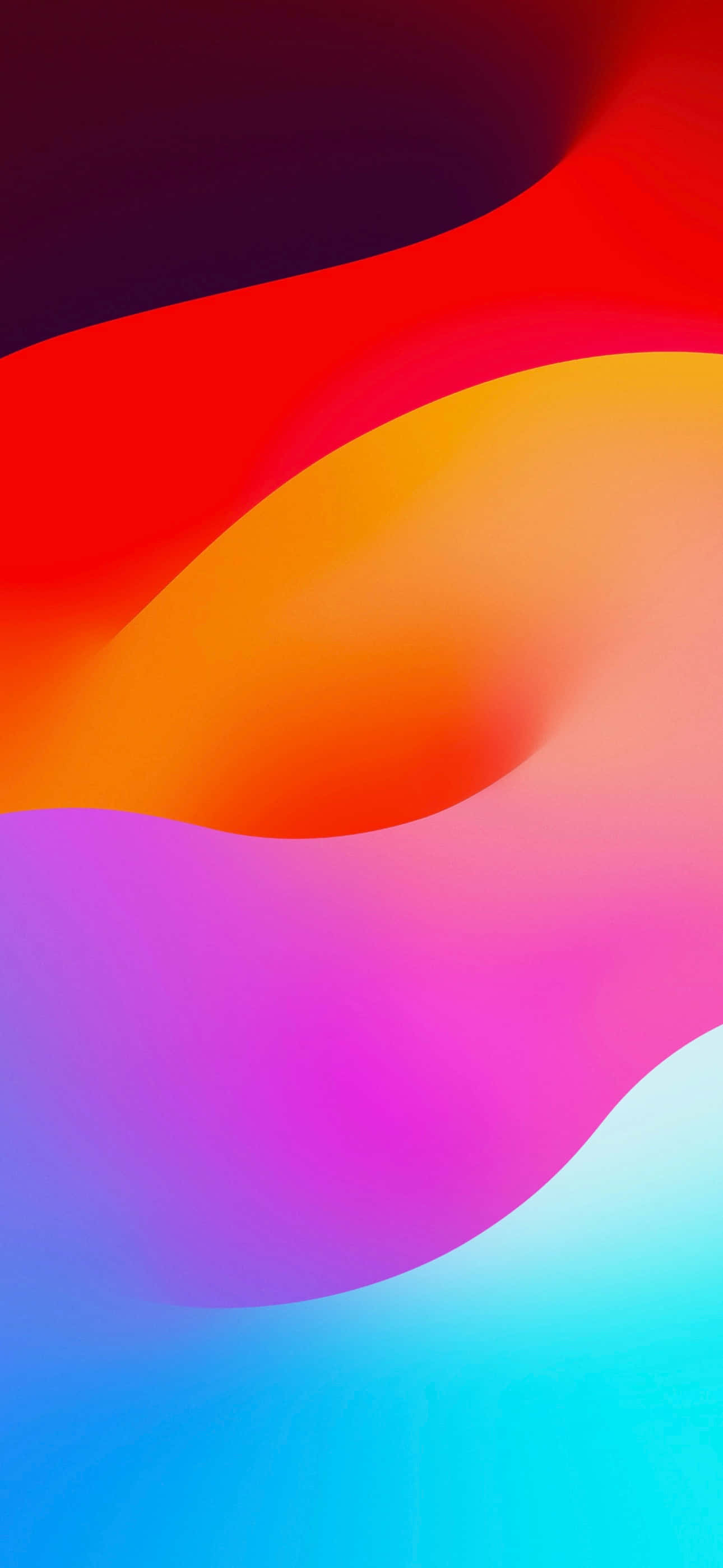 iOS 17, vibrant abstract waves, deep red, 2K Phone Wallpaper