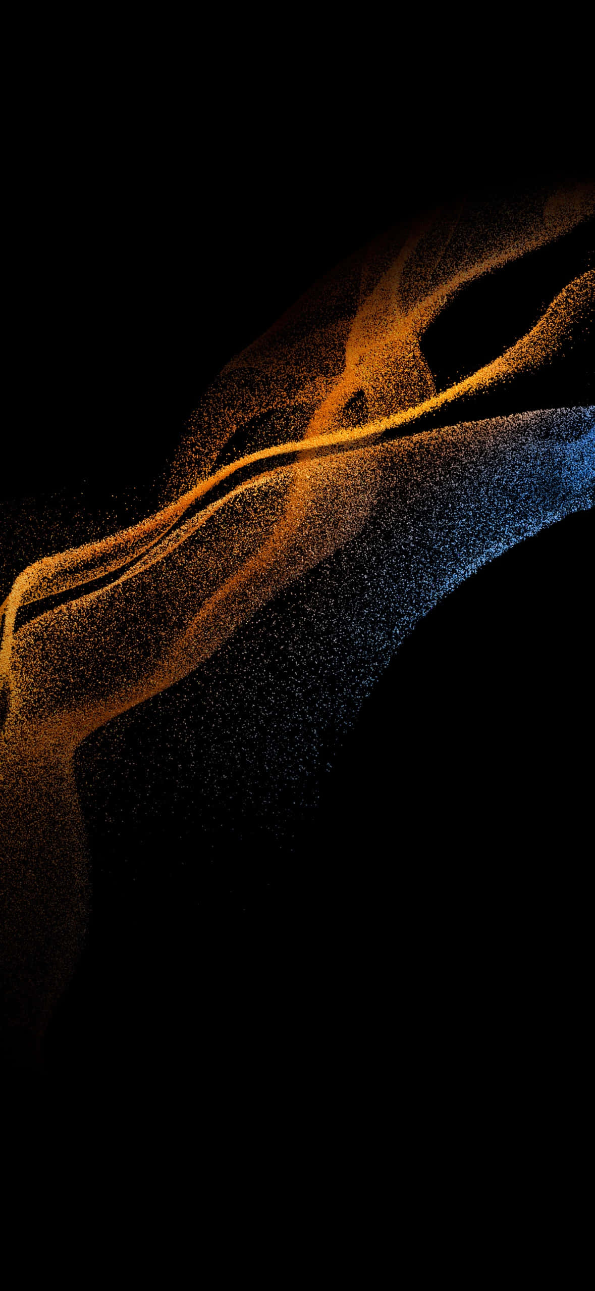 iOS 18, golden, blue, Full HD Phone Wallpaper