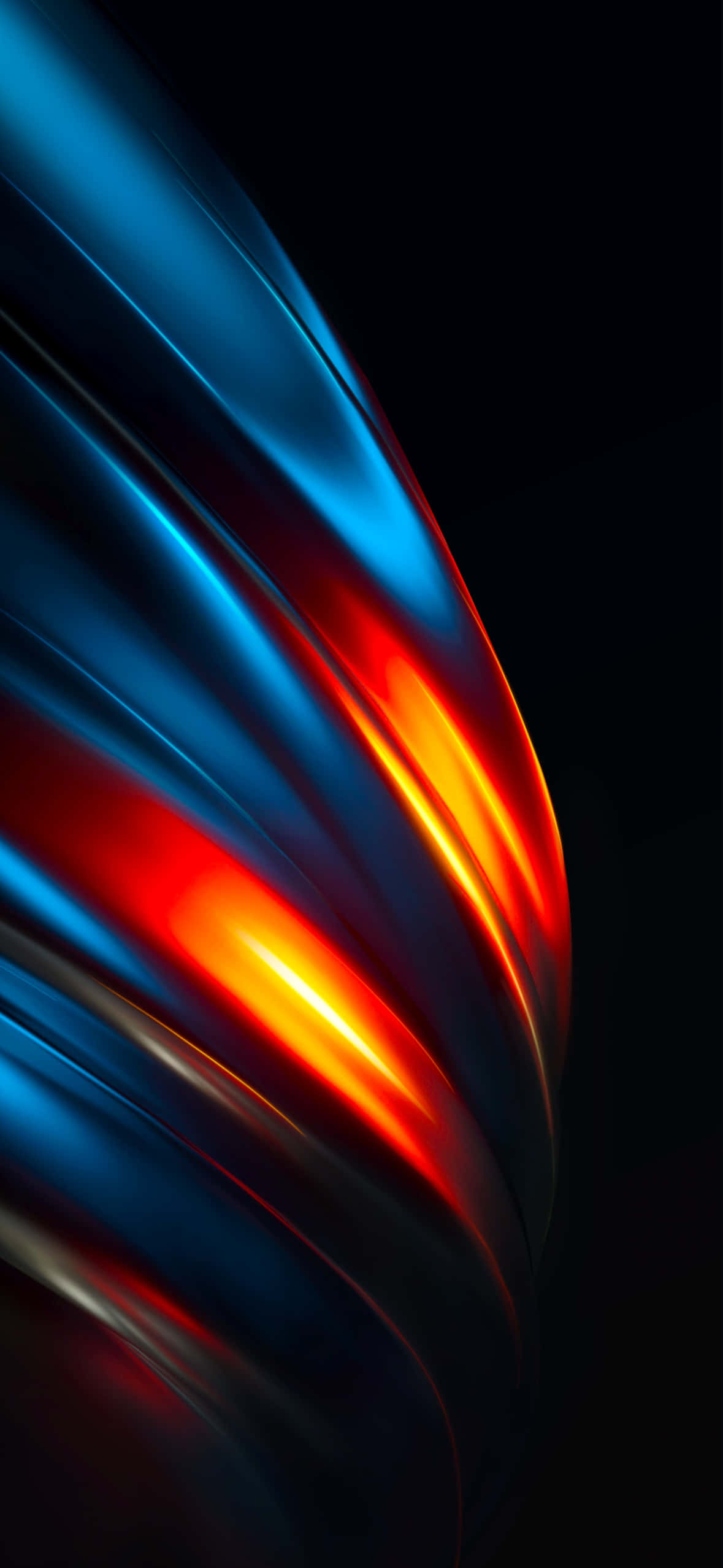 iOS 18, dynamic wallpaper, vibrant blue, Full HD Phone Wallpaper
