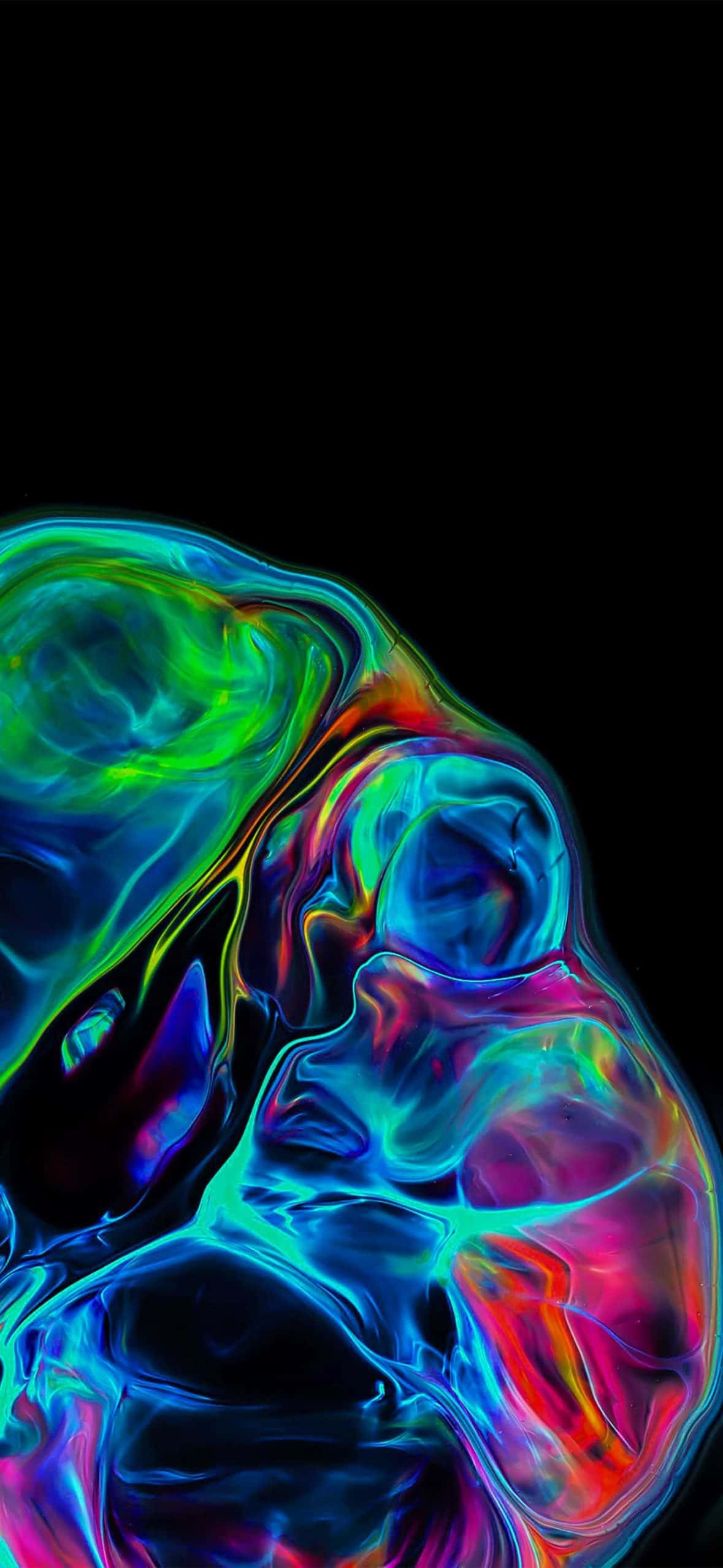 iOS 18, neon colors, abstract pattern, Full HD Phone Wallpaper