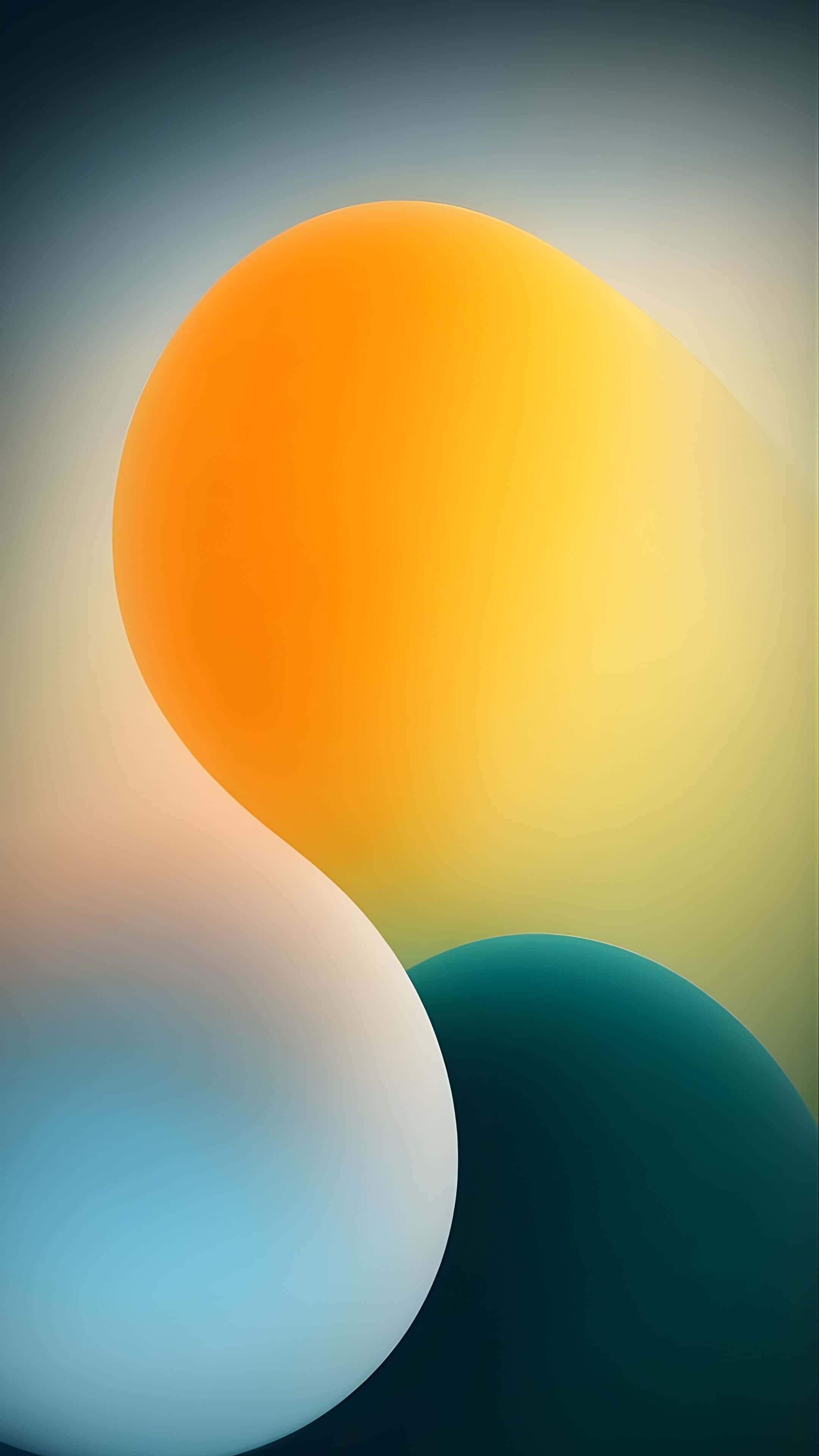 iOS 16, orange, yellow, 4K Phone Wallpaper