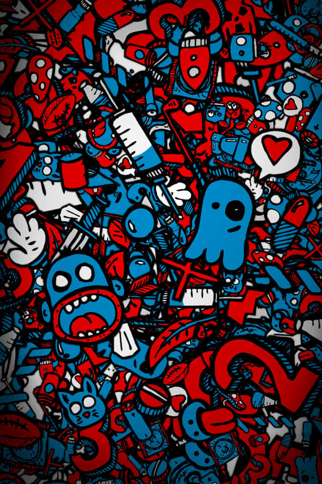 iOS 4, iPhone, red, SD Phone Wallpaper