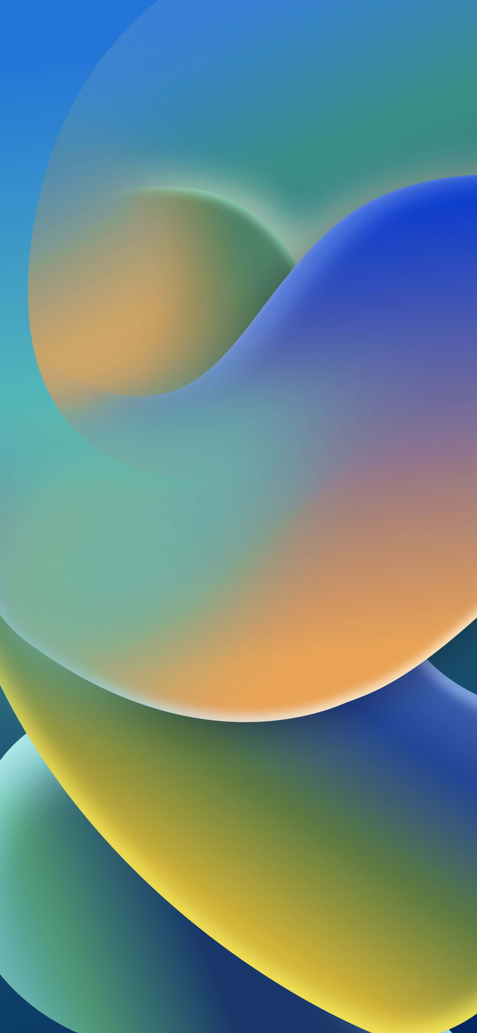 iOS 4, gradient blues, greens, 2K Phone Wallpaper