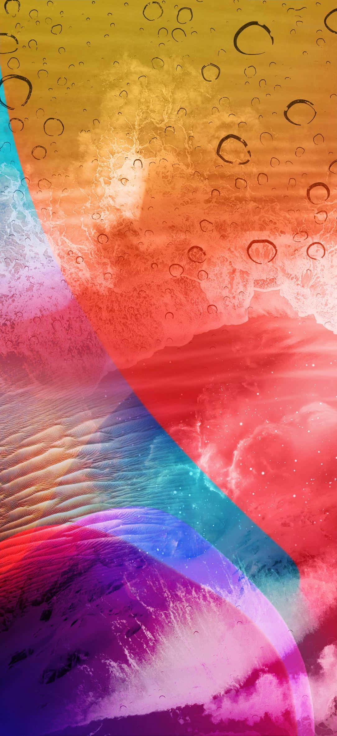 iOS 4, abstract waves, raindrops, Full HD Phone Wallpaper