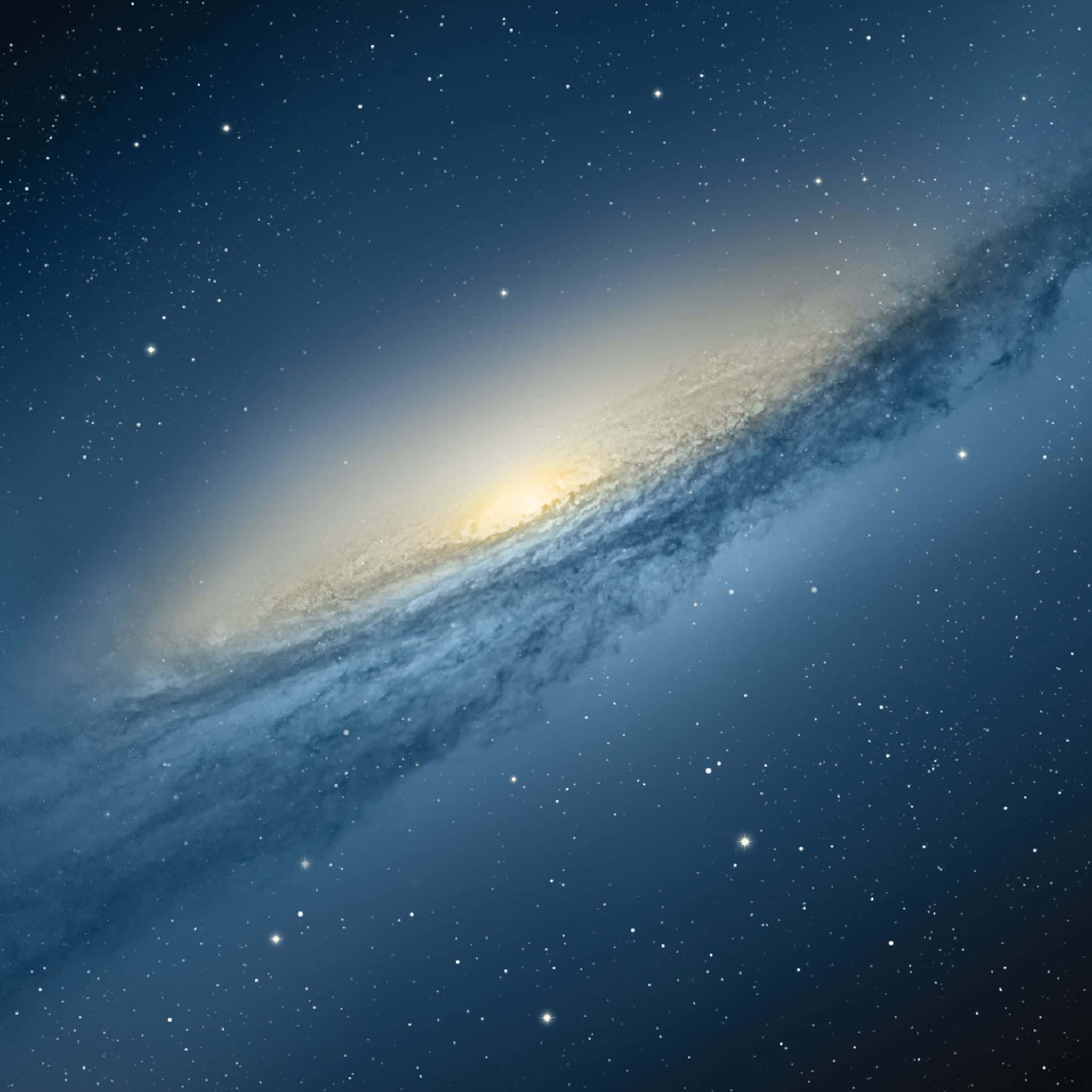 iOS 4, spiral galaxy, golden core, Full HD Desktop Wallpaper