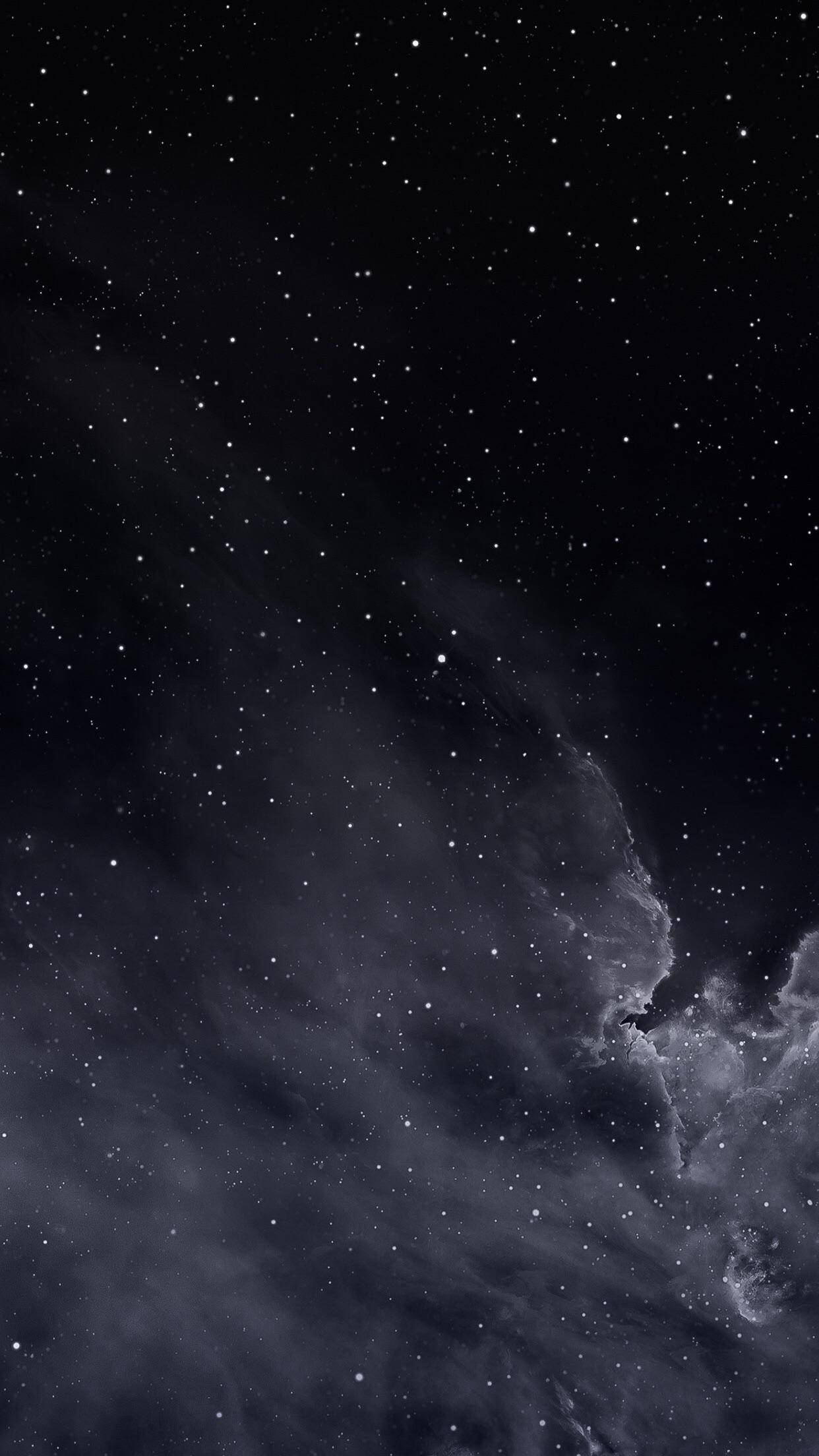 Black Sky, iOS 6, cosmic scene, Full HD Phone Wallpaper