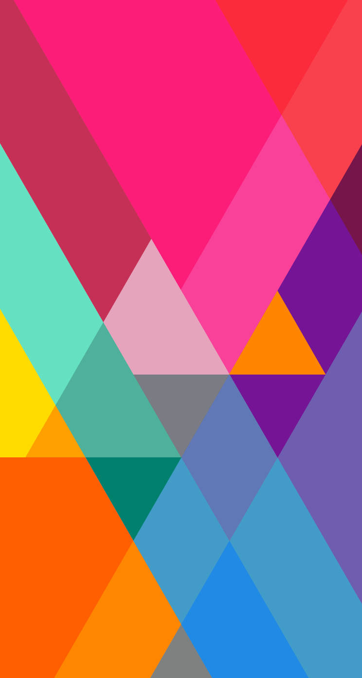 iOS 8, colored triangles, rainbow hues, HD Phone Wallpaper