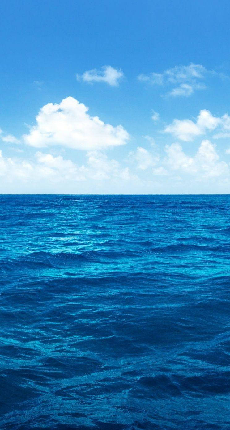 iOS 8, blue sea, deep blue ocean, HD Phone Wallpaper