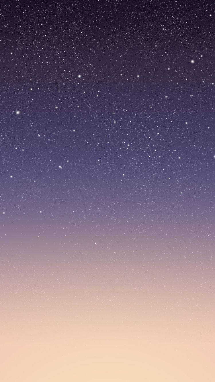 iOS 8, pastel sky, deep purple stars, HD Phone Wallpaper