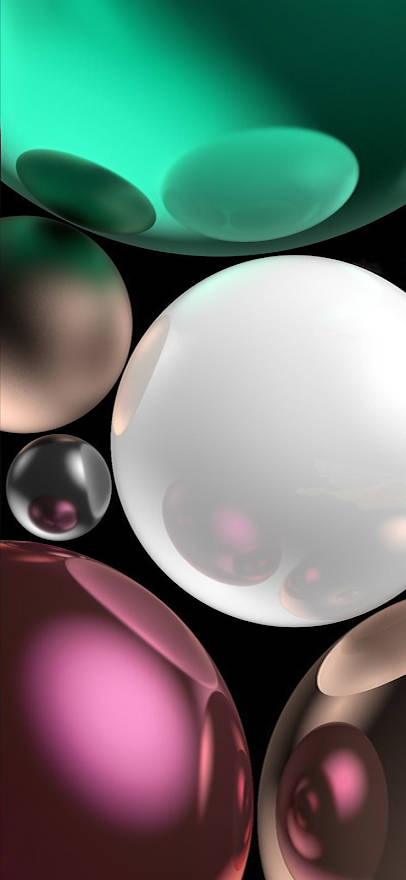 glossy circles, vibrant colors, black background, SD Phone Wallpaper