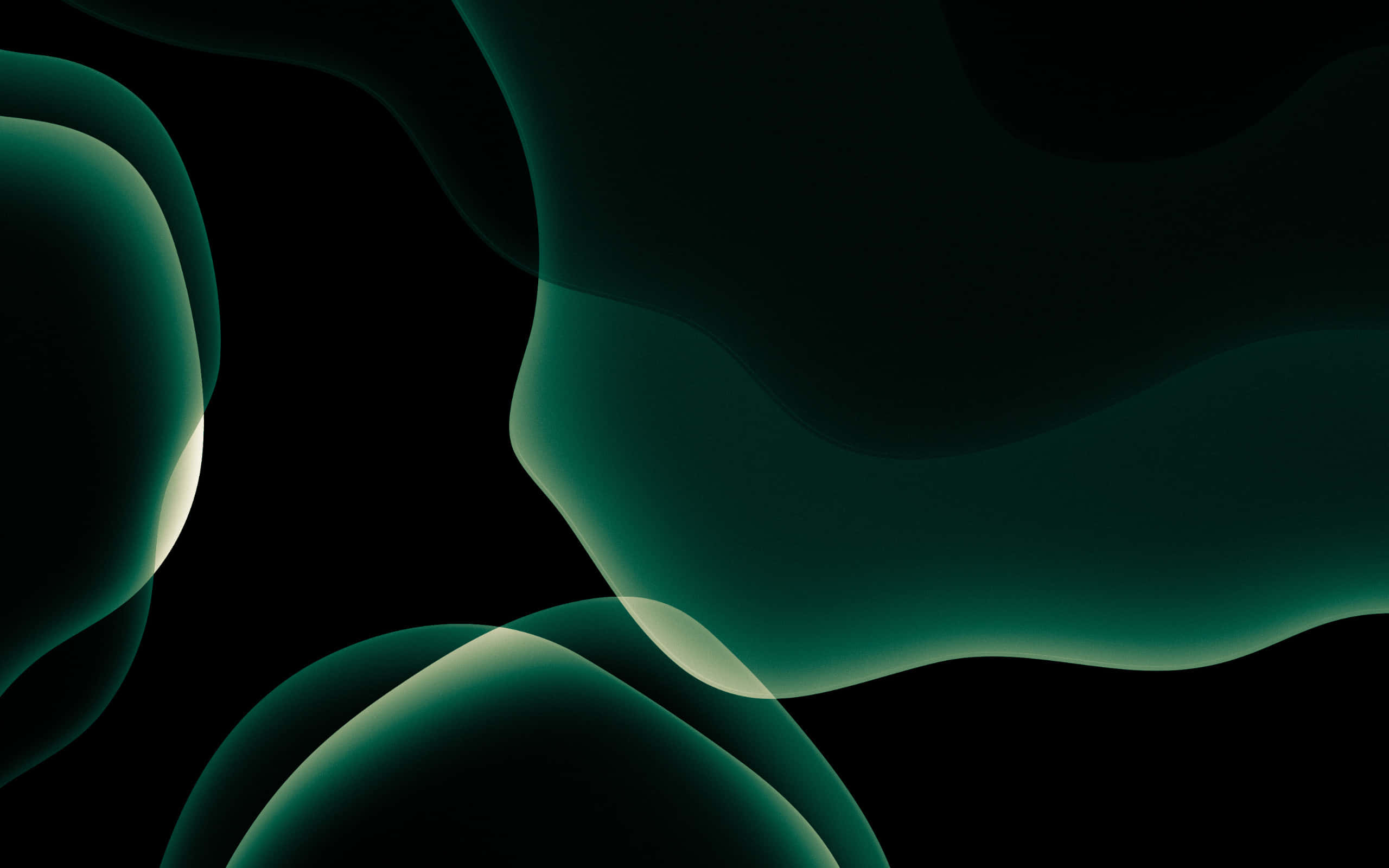 emerald green, black background, glowing, 2K Desktop Wallpaper