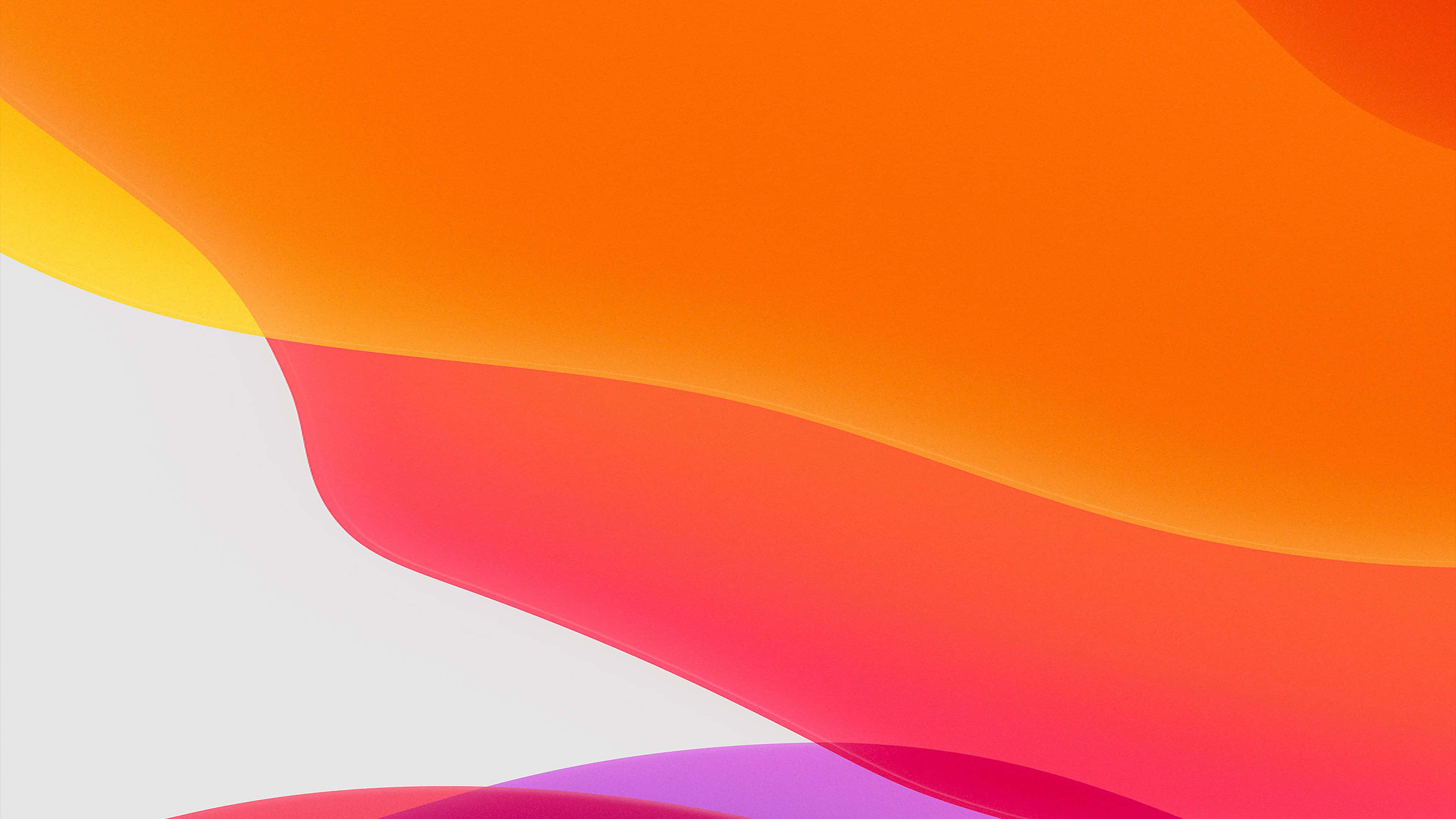 iOS Operating System, orange, pink, 4K Desktop Wallpaper