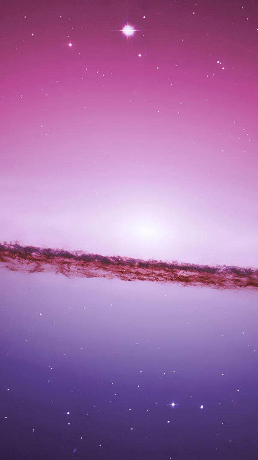 Pink Sky, iOS 6, glowing pink and purple gradient sky, Full HD Phone Wallpaper
