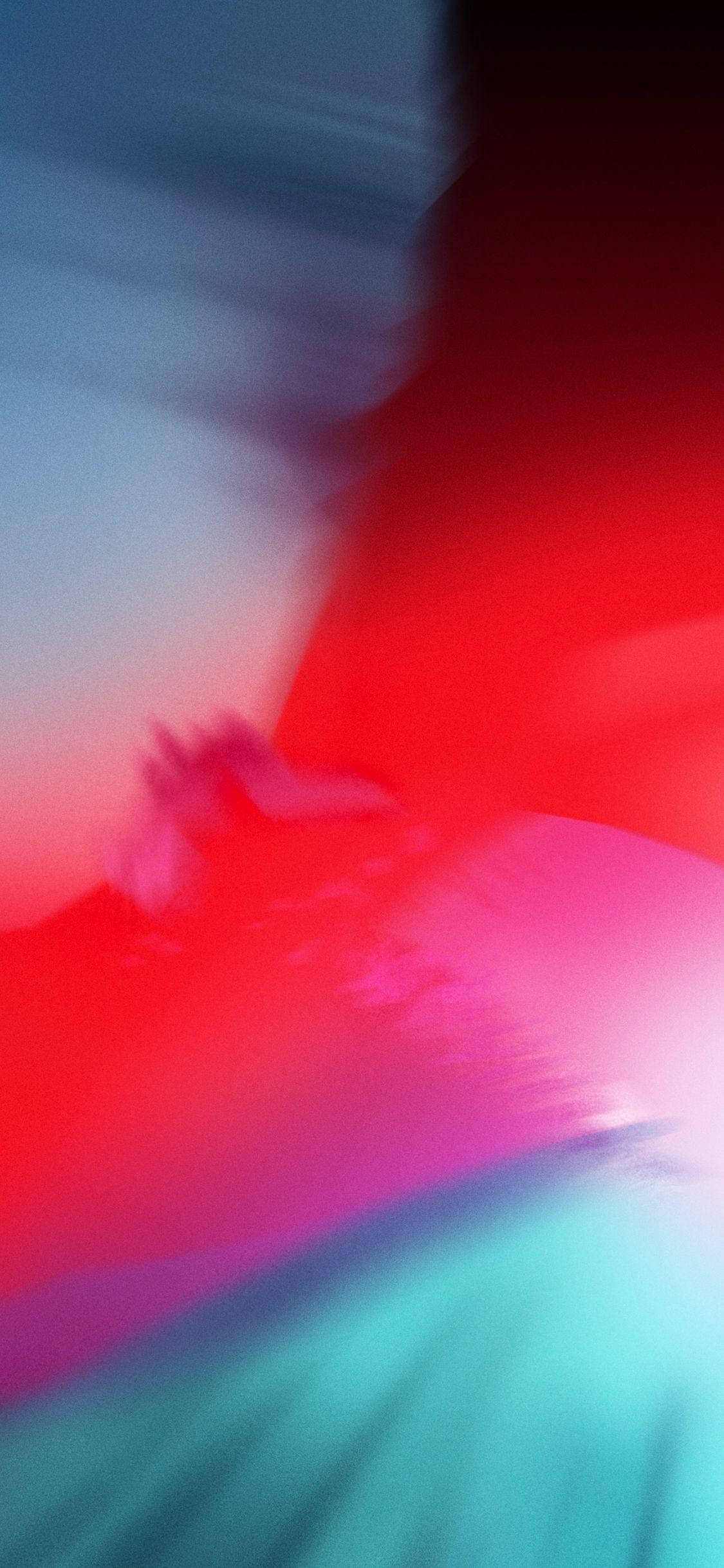 iOS 12, red, pink, Full HD Phone Wallpaper