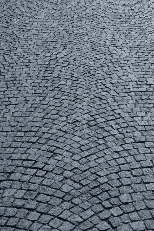 Cobblestone Pathway, iOS 6, gray stones, SD Phone Wallpaper