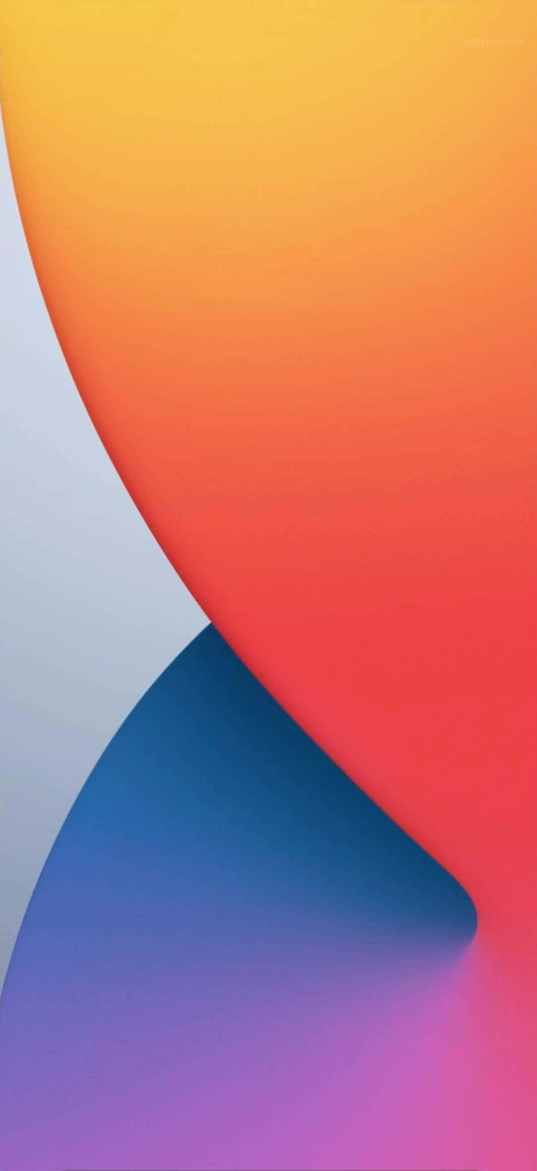 iOS 14, orange, red, Full HD Phone Wallpaper
