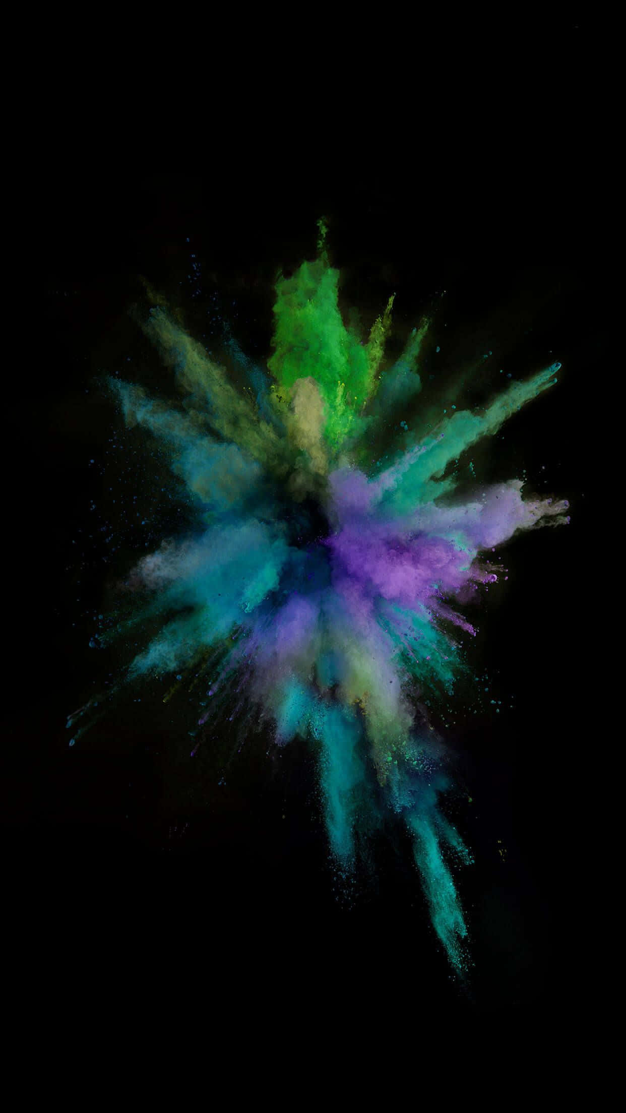 iOS 1, green, blue, Full HD Phone Wallpaper