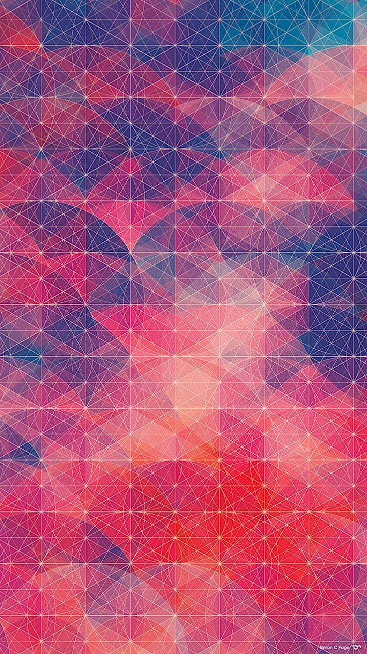 iOS 6, geometric triangular patterns, gradient pinks, HD Phone Wallpaper