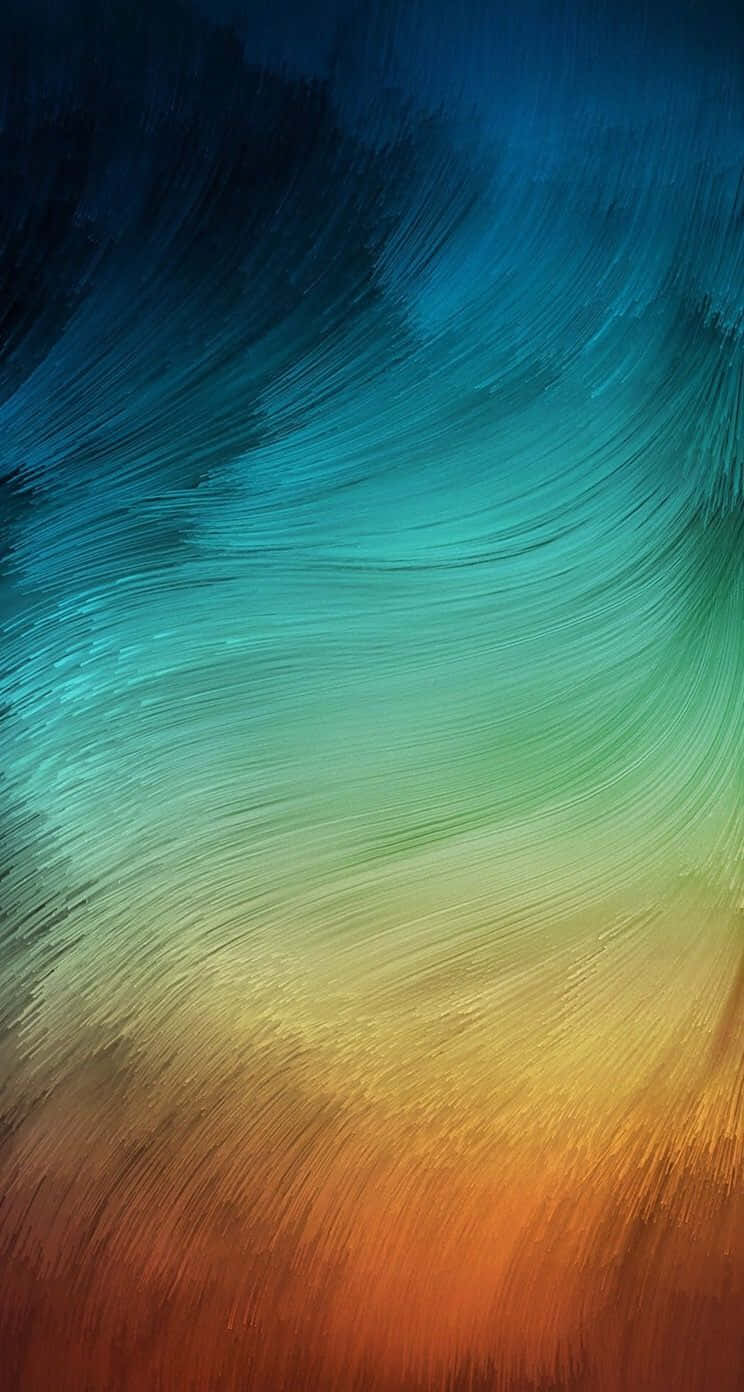 iOS 1, colorful paint brush strokes, deep blue, HD Phone Wallpaper