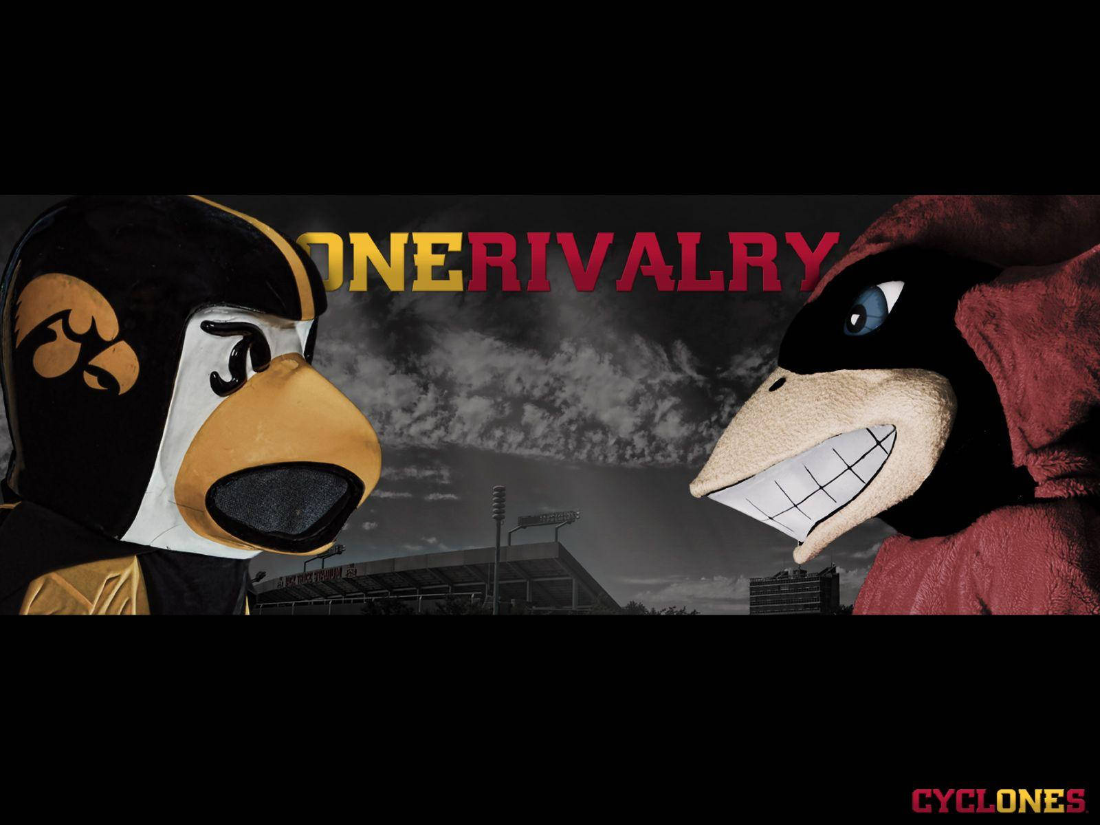 Iowa State University, mascot characters, stormy sky, HD Desktop Wallpaper