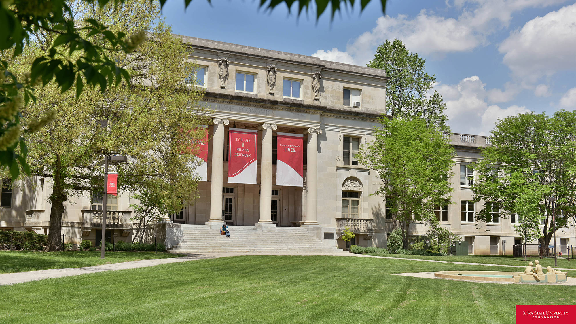 Iowa State University, Human Sciences, stone university building, Full HD Desktop Wallpaper