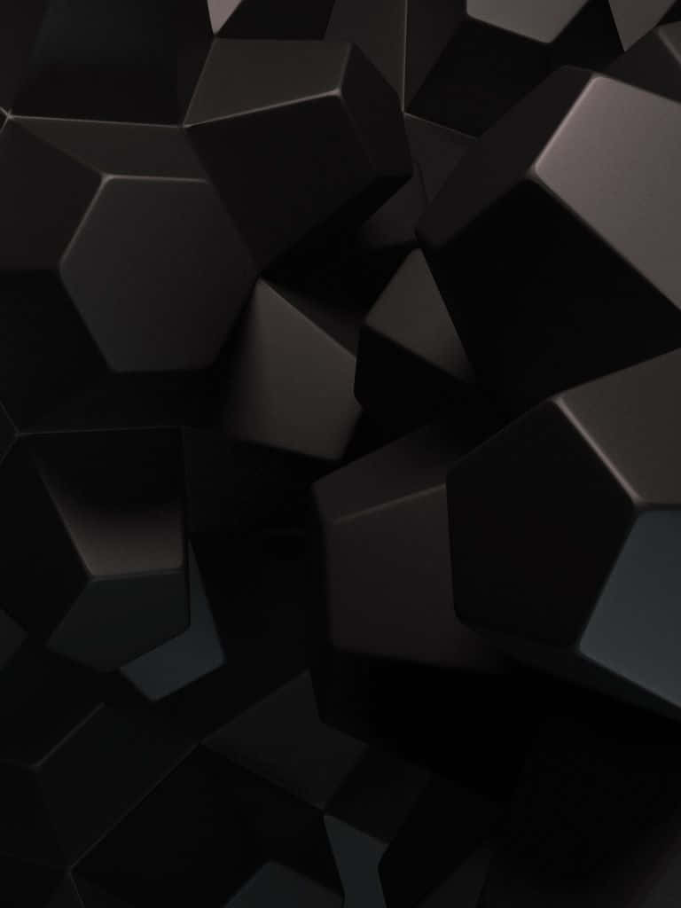 iPad 2, dark matte, hexagons, SD Phone Wallpaper