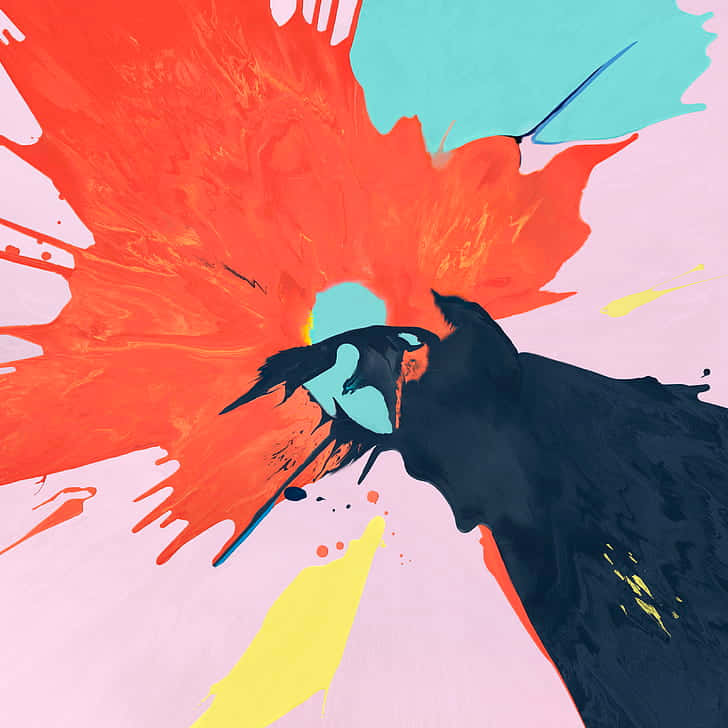 iPad 2, black bird, vibrant orange, SD Desktop Wallpaper