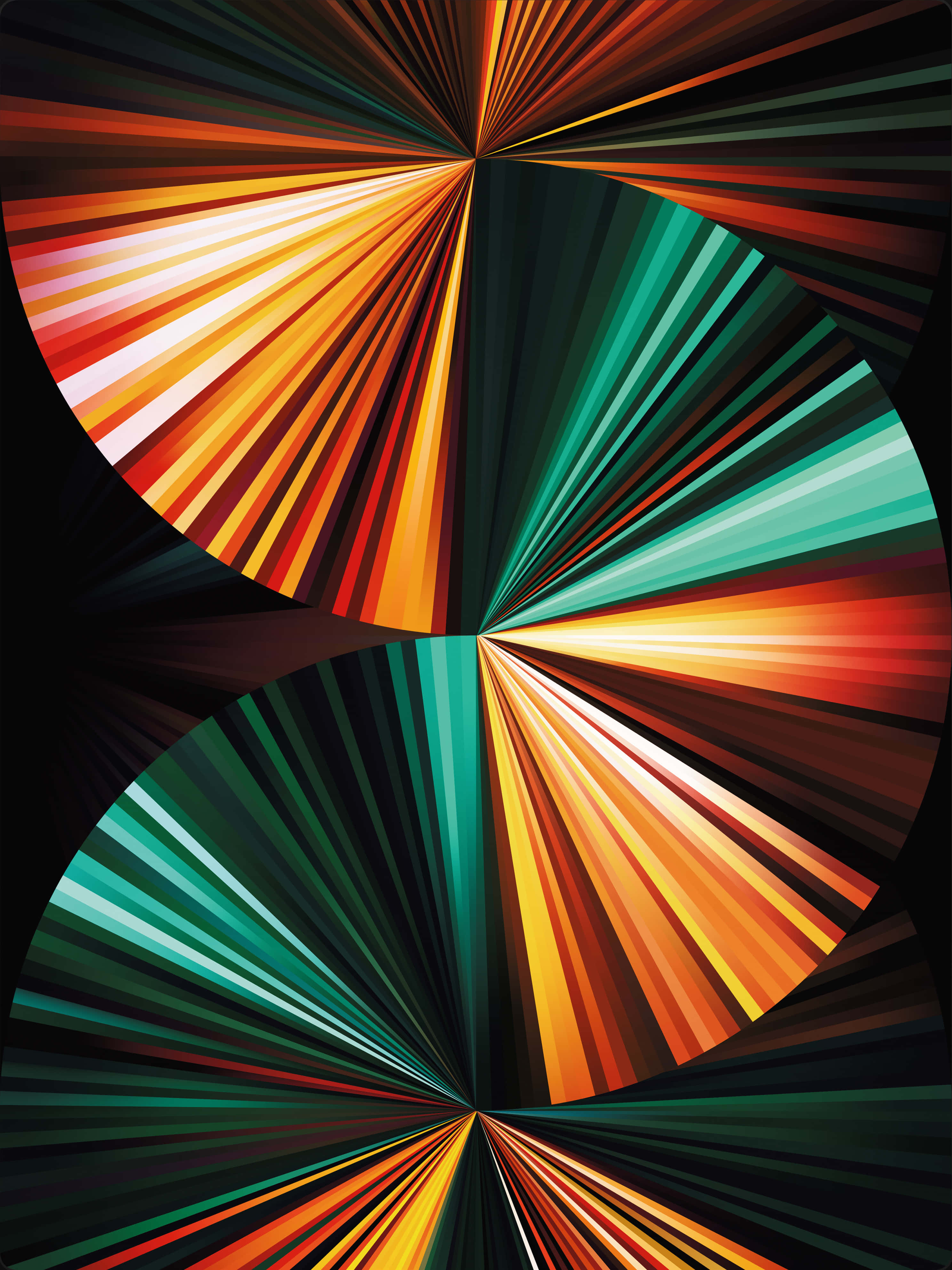 iPad 2, orange, teal, 4K Phone Wallpaper
