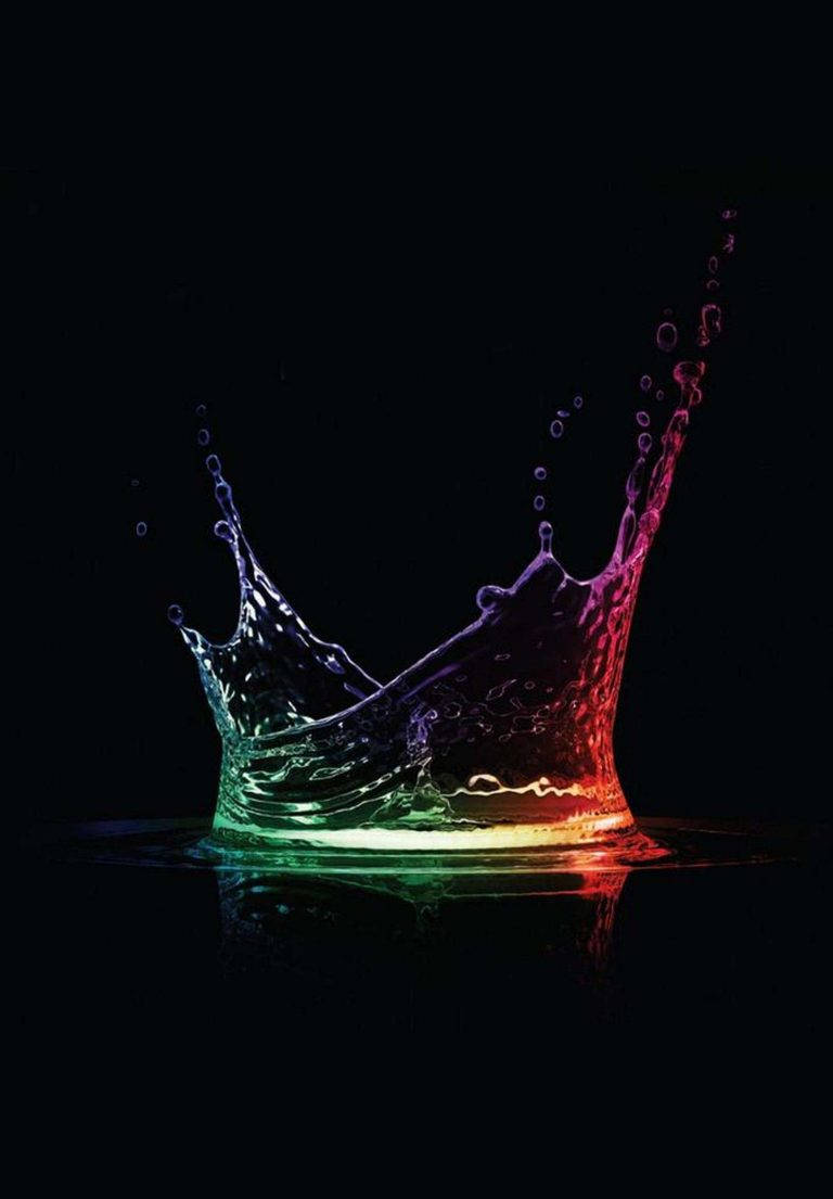iPad 2021, colorful water splash, rainbow splash, SD Phone Wallpaper