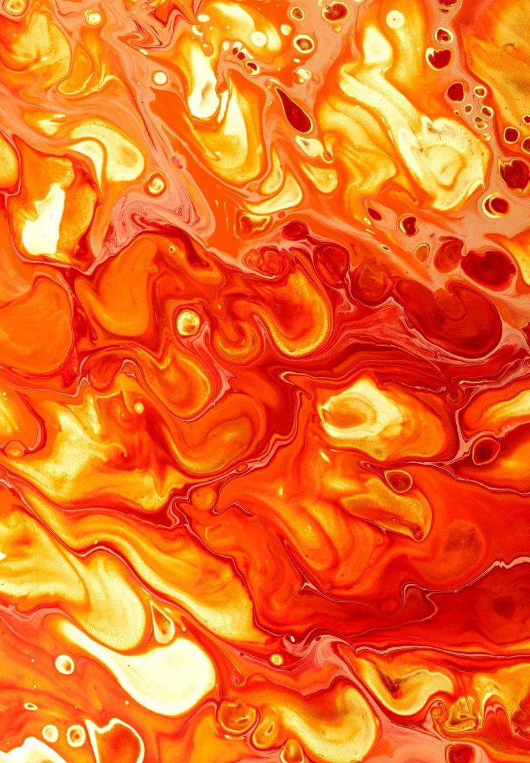 iPad 2021, orange, abstract paint, SD Phone Wallpaper