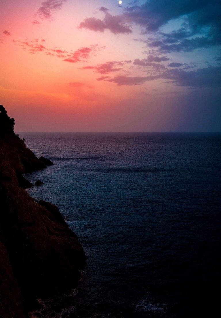 iPad 2021, sunset, sea waves, SD Phone Wallpaper