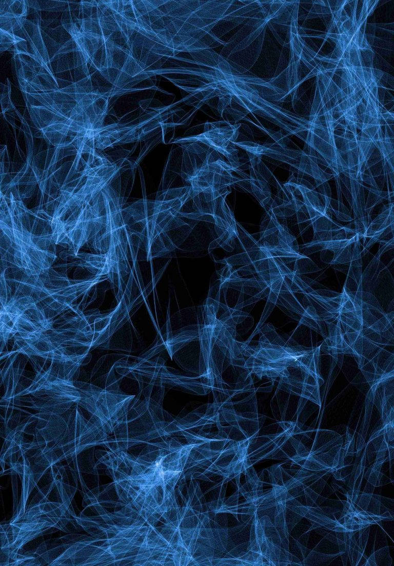 iPad 2021, dark blue smoke, ethereal blue fractal lines, SD Phone Wallpaper