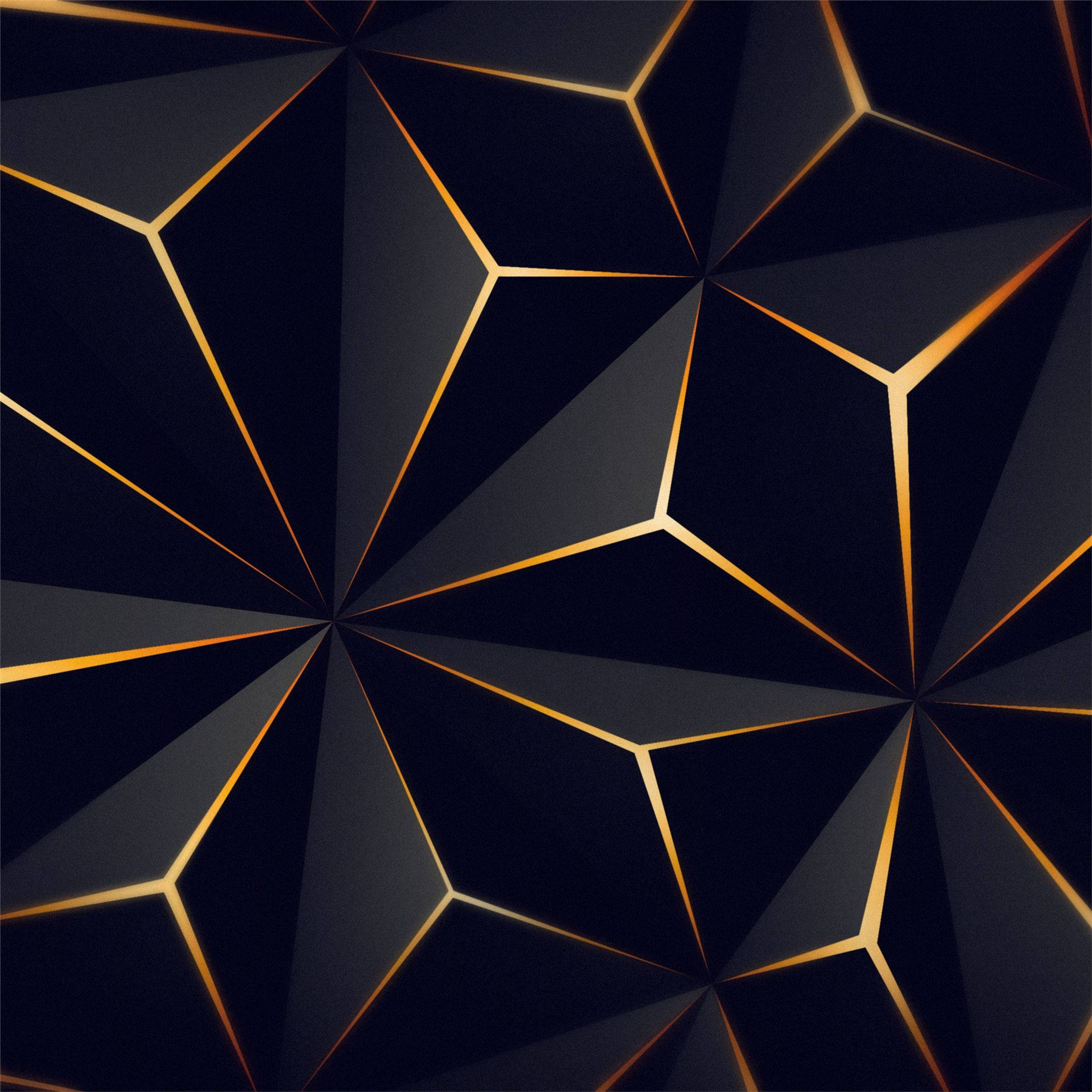 iPad Air 4, golden black pyramids, glowing gold lines, Full HD Desktop Wallpaper