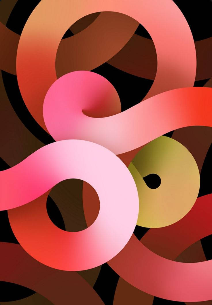 iPad Air 4, red grey swirls, coral pink, SD Phone Wallpaper