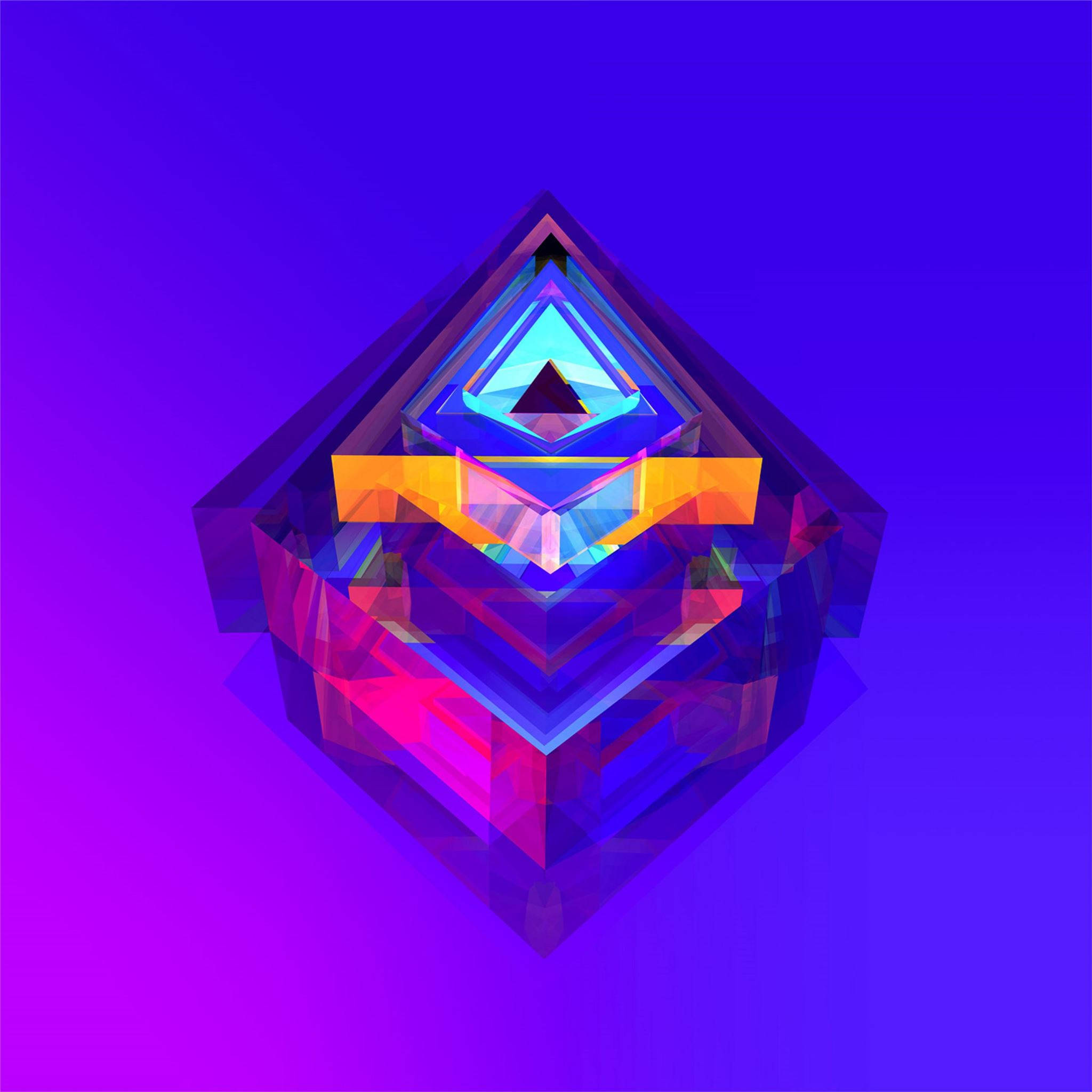 iPad Air 4, diamond, neon hues, Full HD Desktop Wallpaper