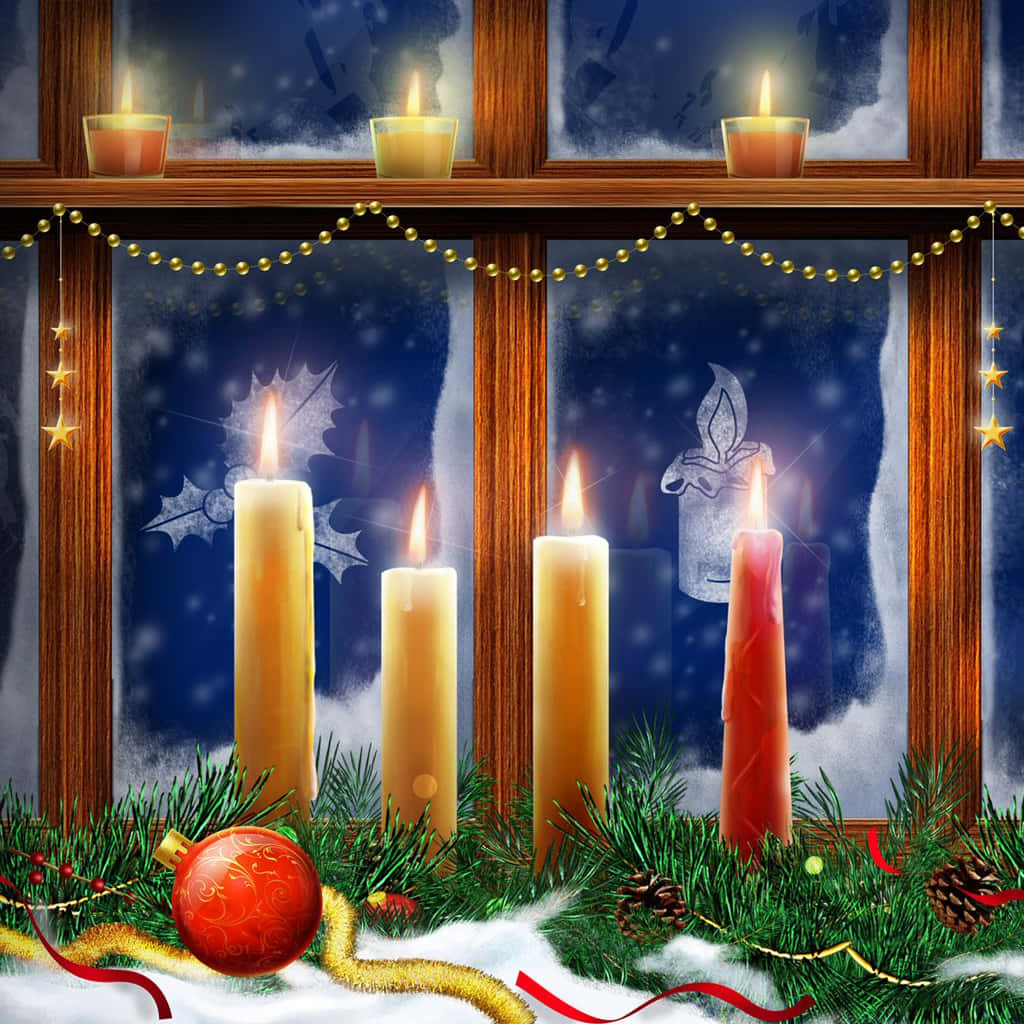 iPad, hot chocolate, candles, SD Desktop Wallpaper