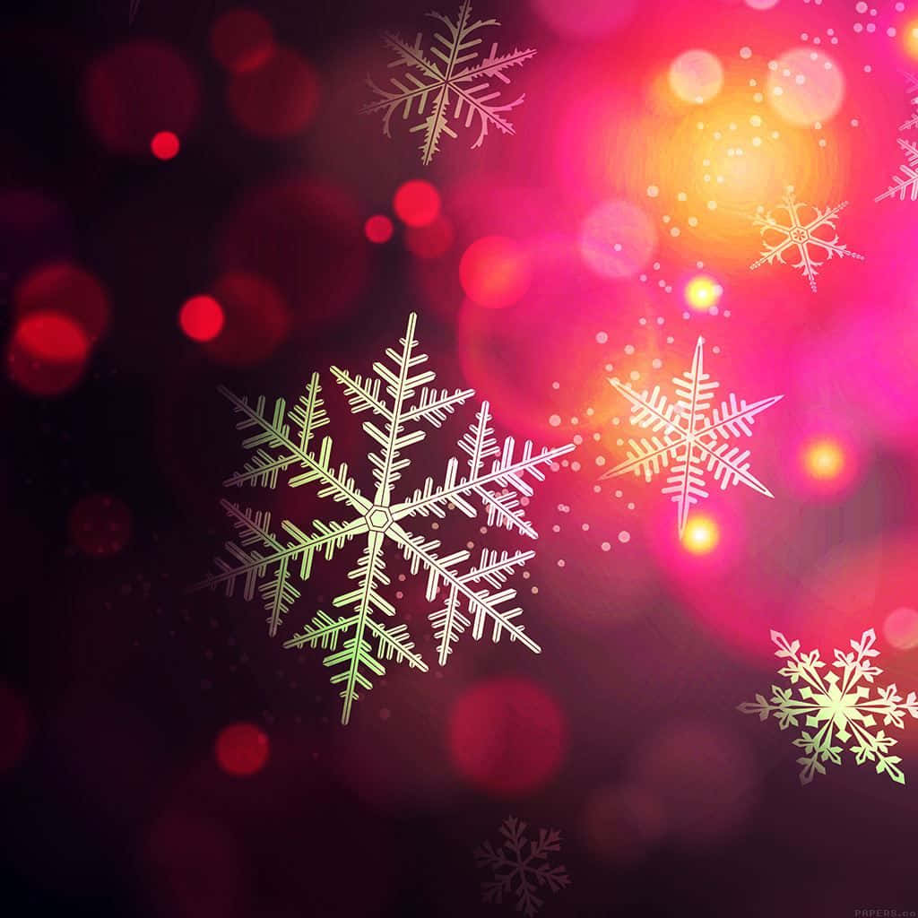 iPad, Christmas, icy snowflakes, SD Desktop Wallpaper