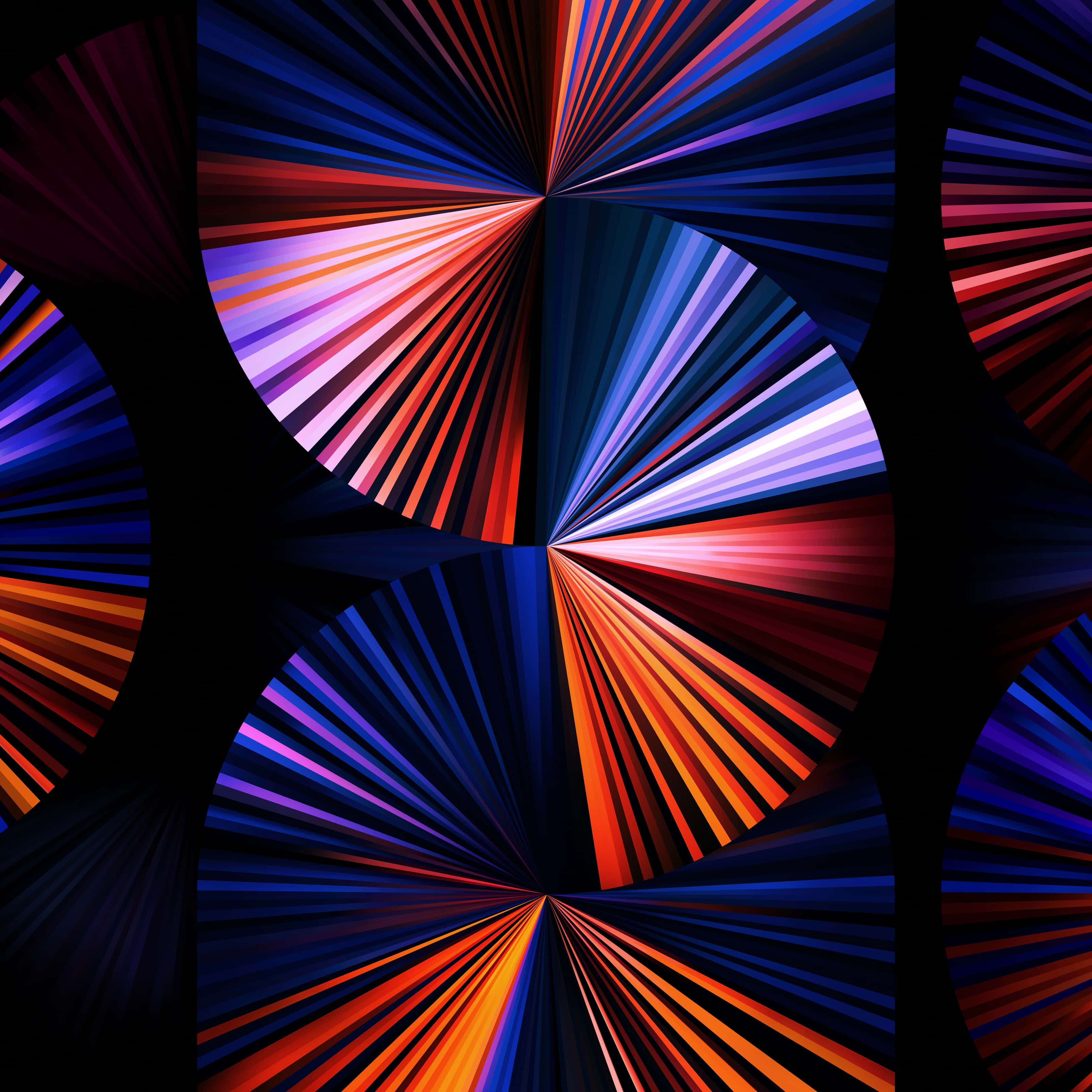 iPad, red orange, blue, 2K Desktop Wallpaper